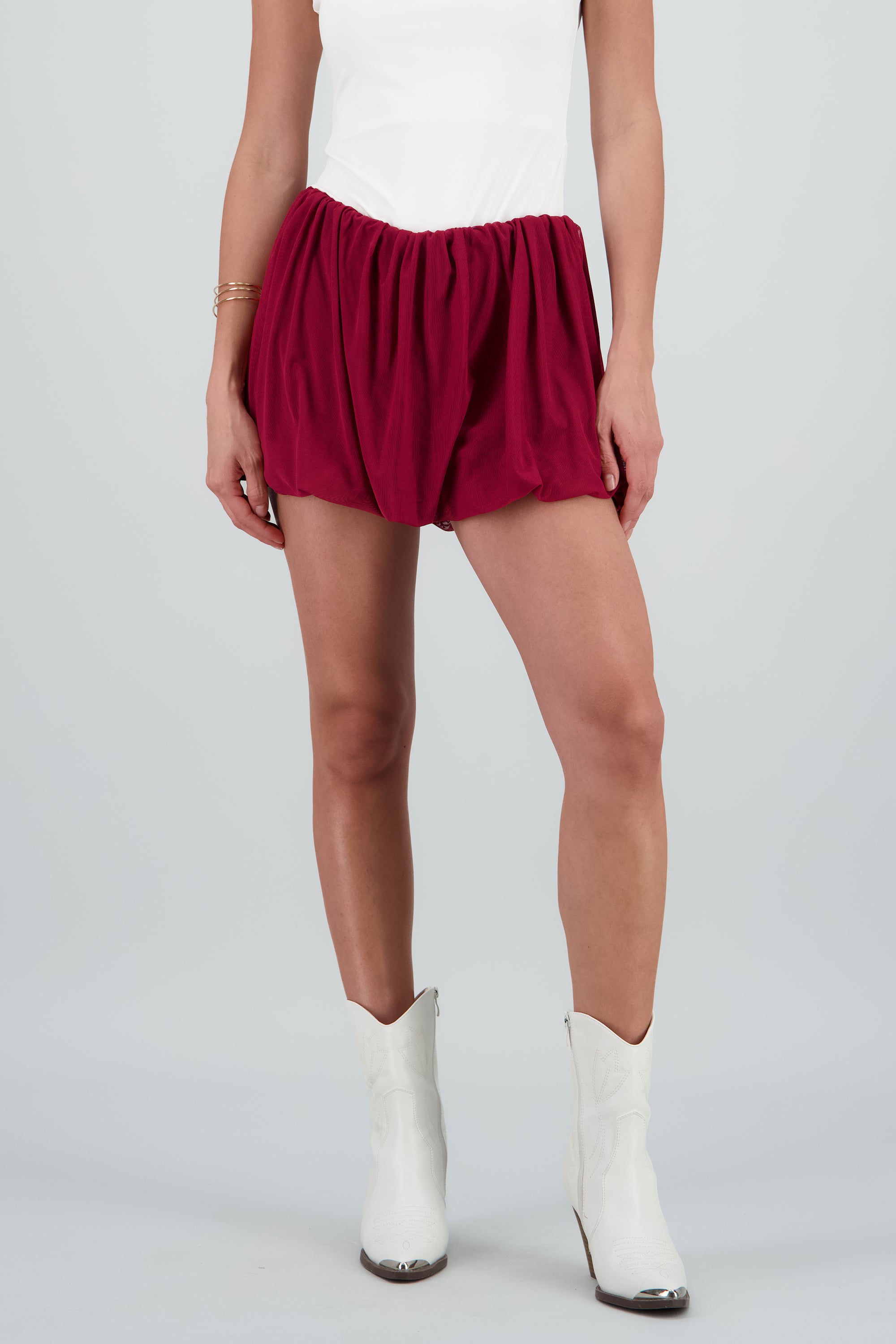 Minifalda globo mesh VINO
