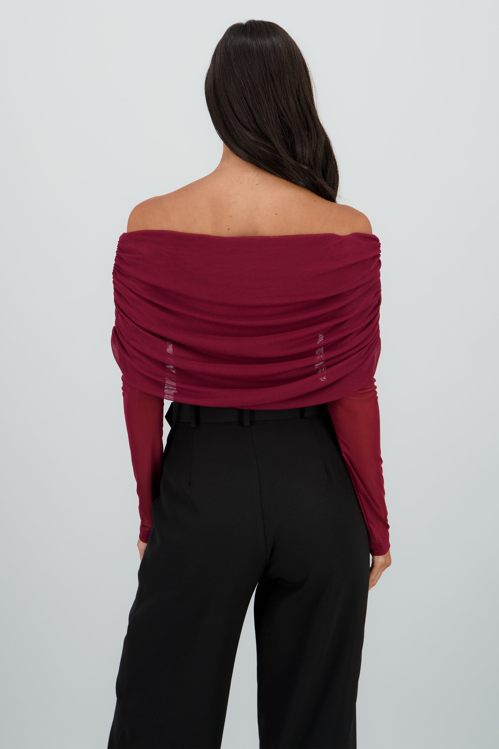 Mesh Off Shoulder Top VINO