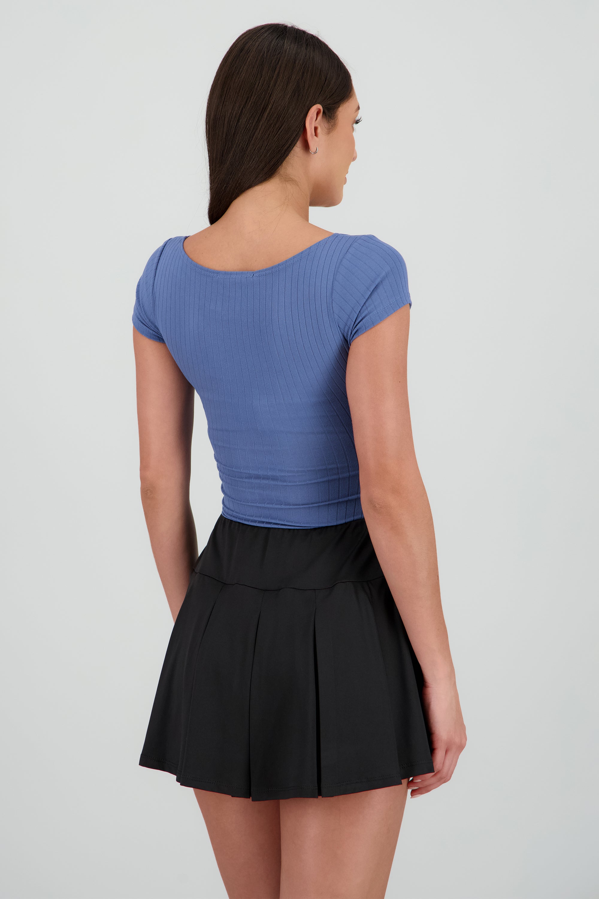 Body escote cuadrado manga corta INDIGO