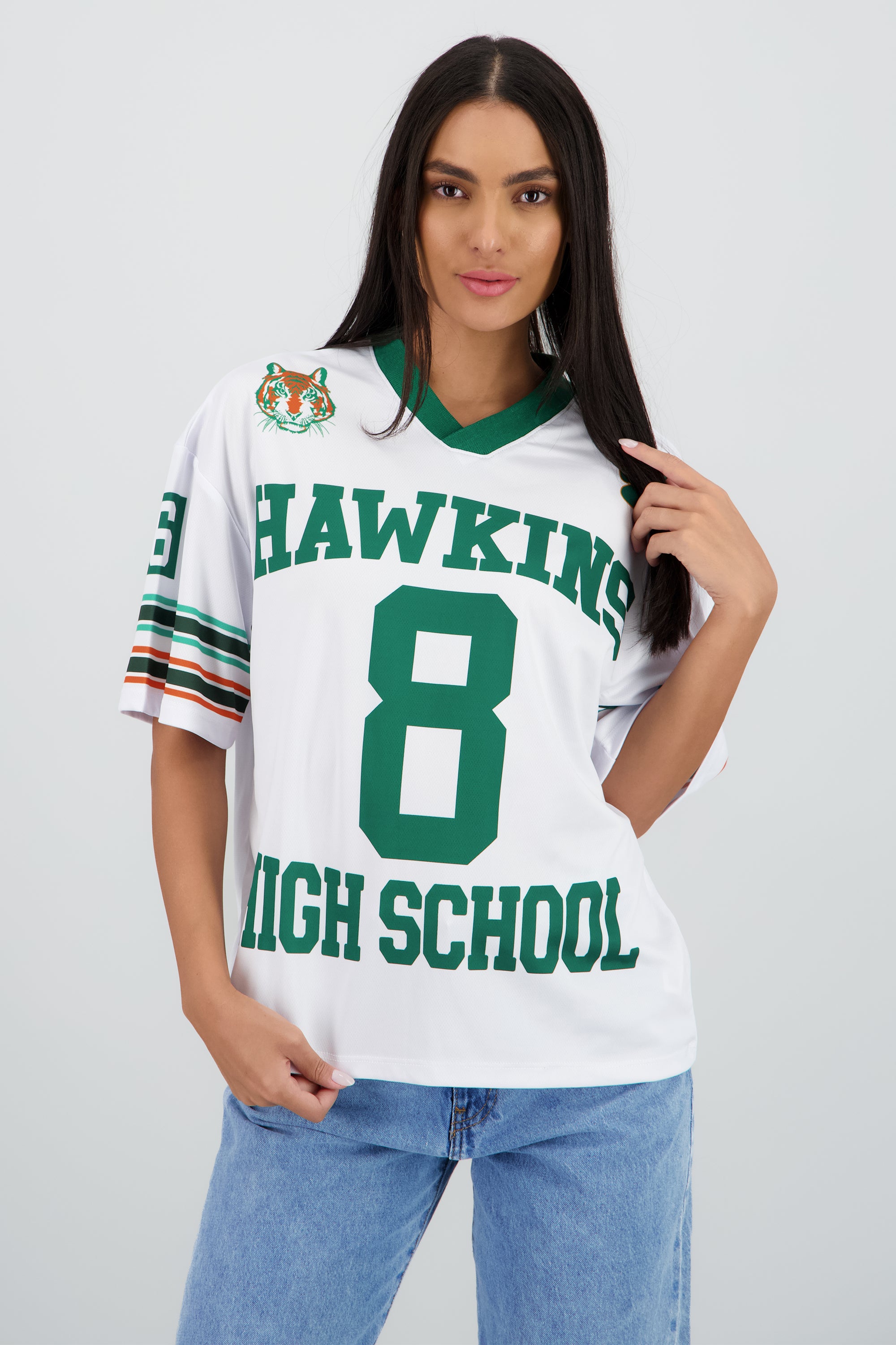 Playera hawkings stranger things numero BLANCO COMBO