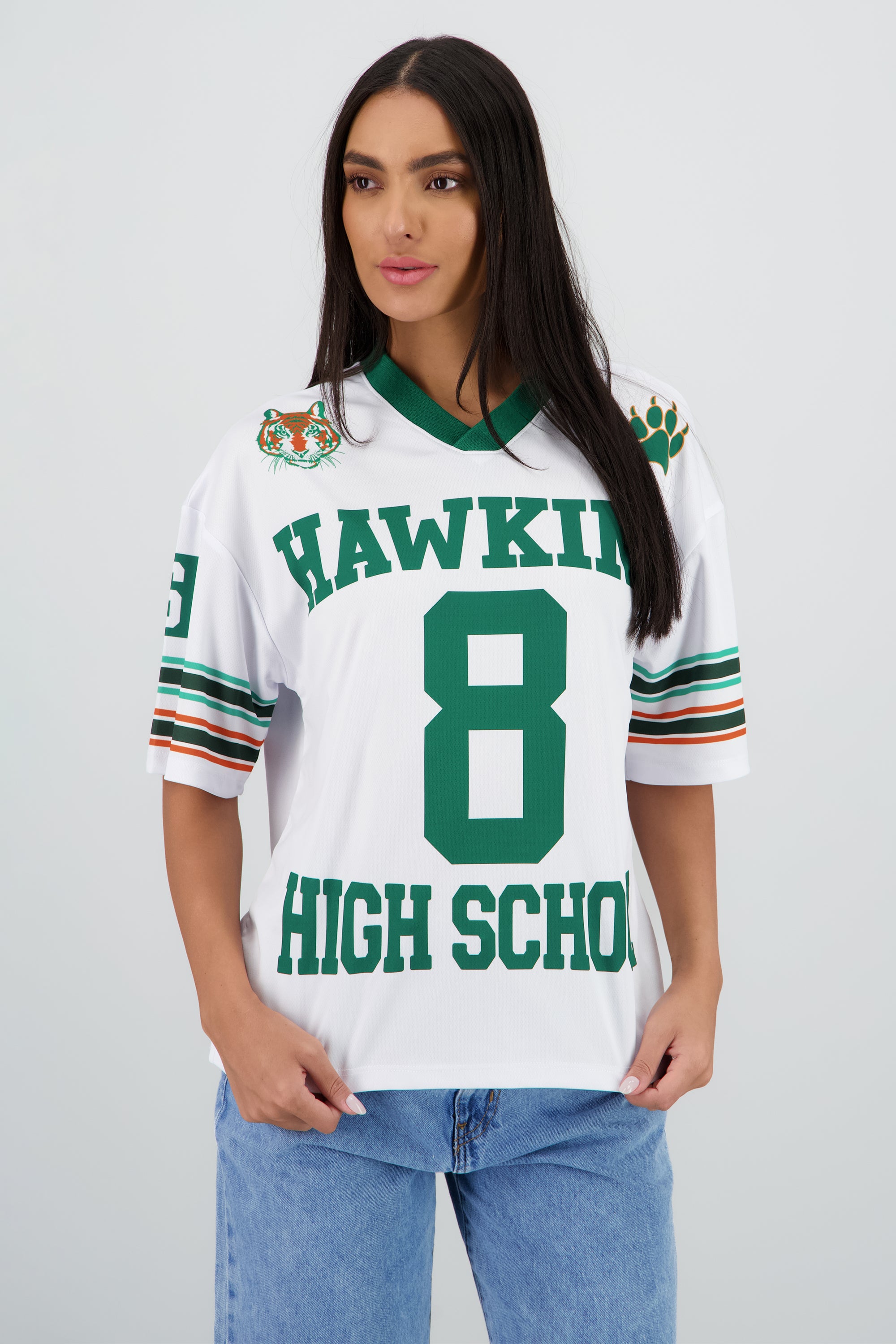 Playera hawkings stranger things numero BLANCO COMBO