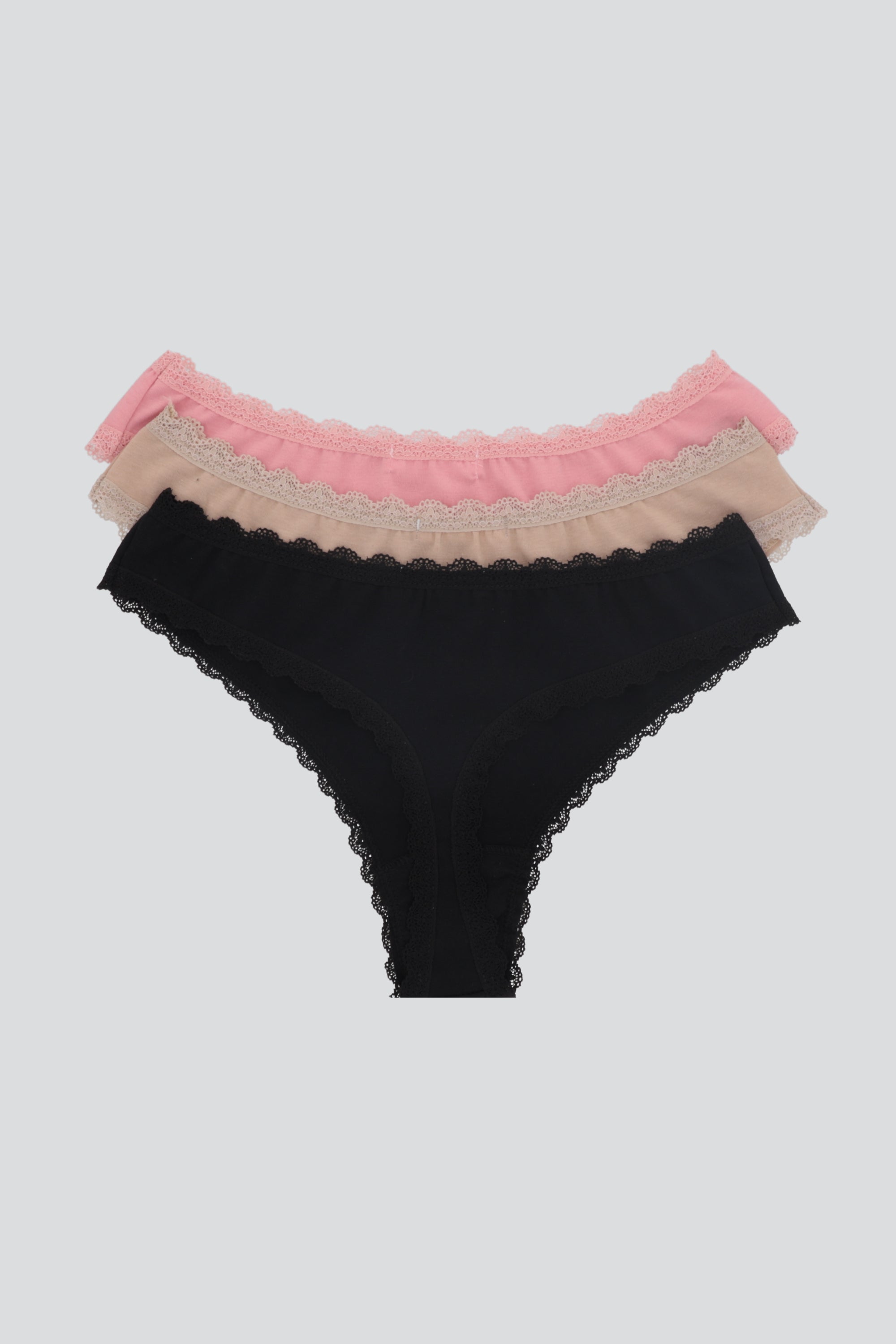 Tripáck tanga luniperla NEGRO COMBO