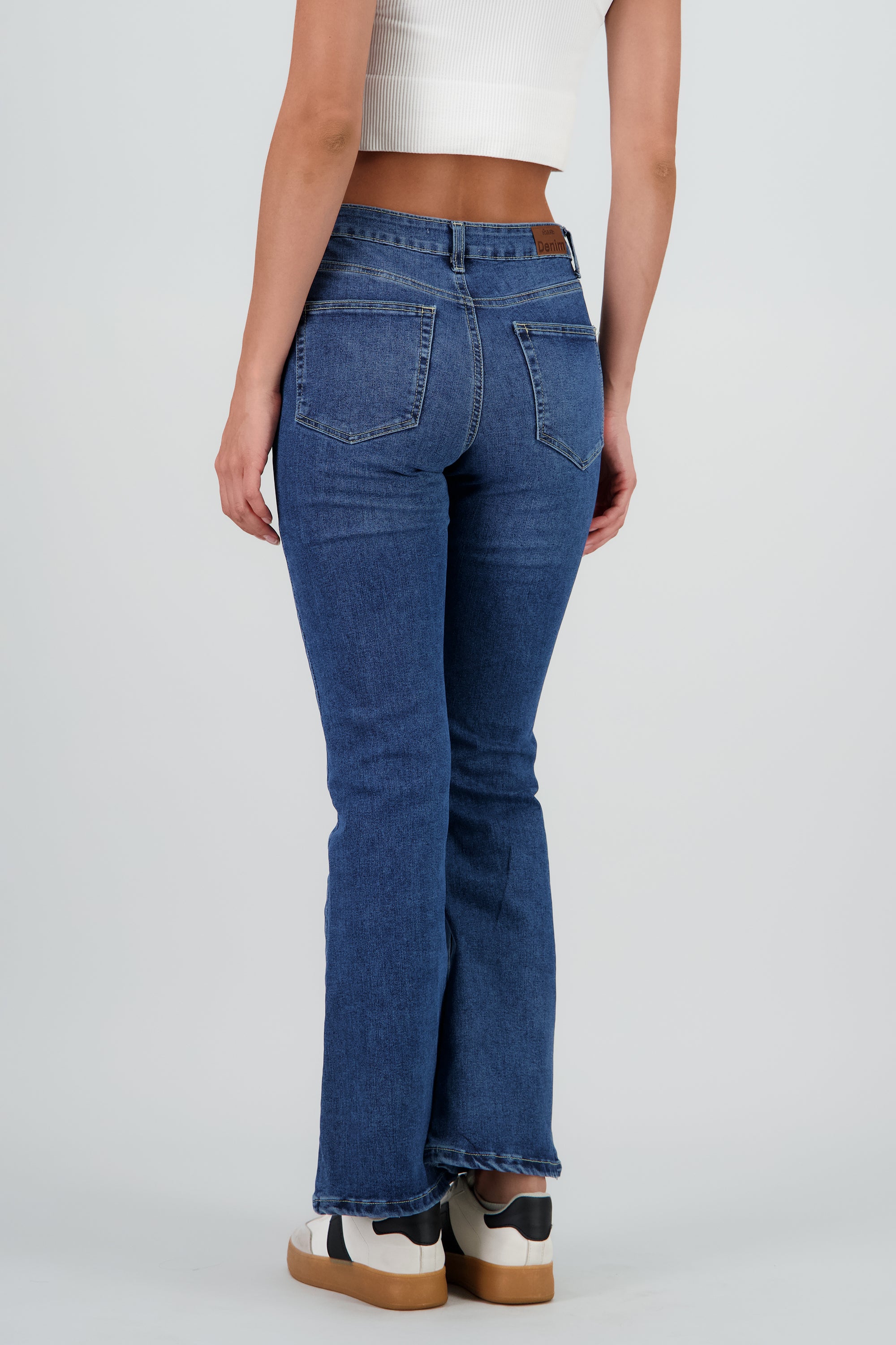 Jeans flare crop STONE