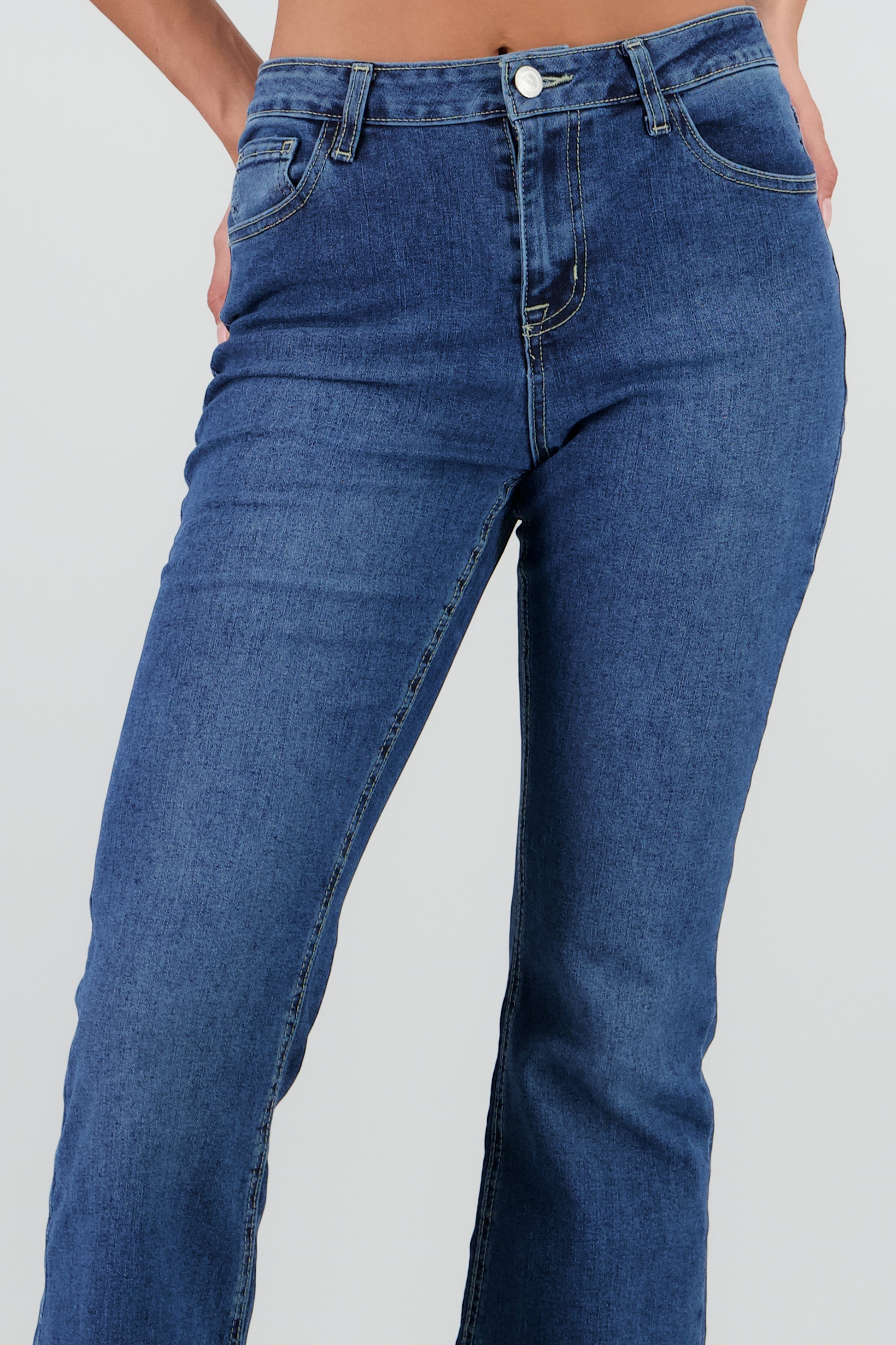 Jeans flare crop STONE