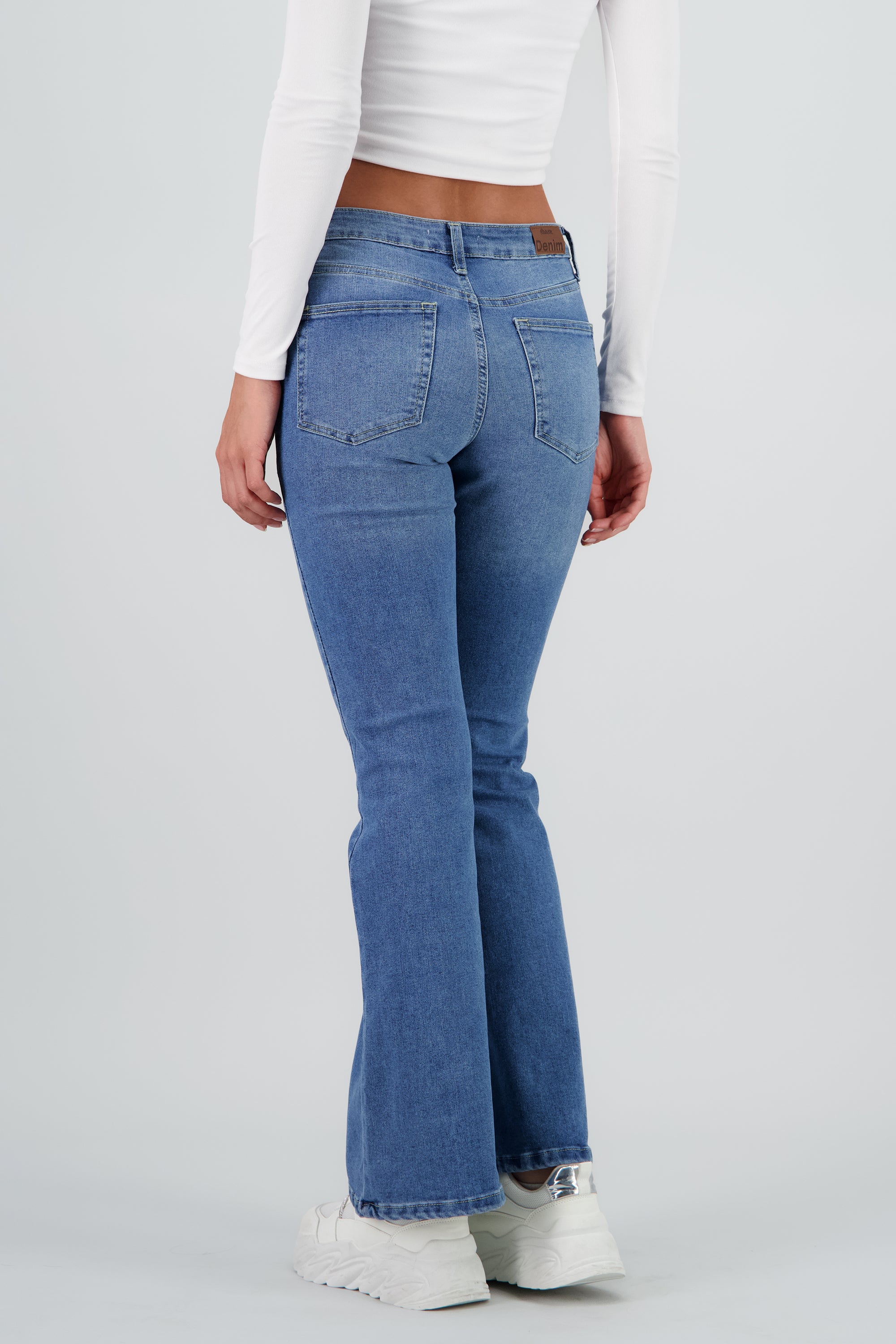 Jeans flare crop STONE MEDIO