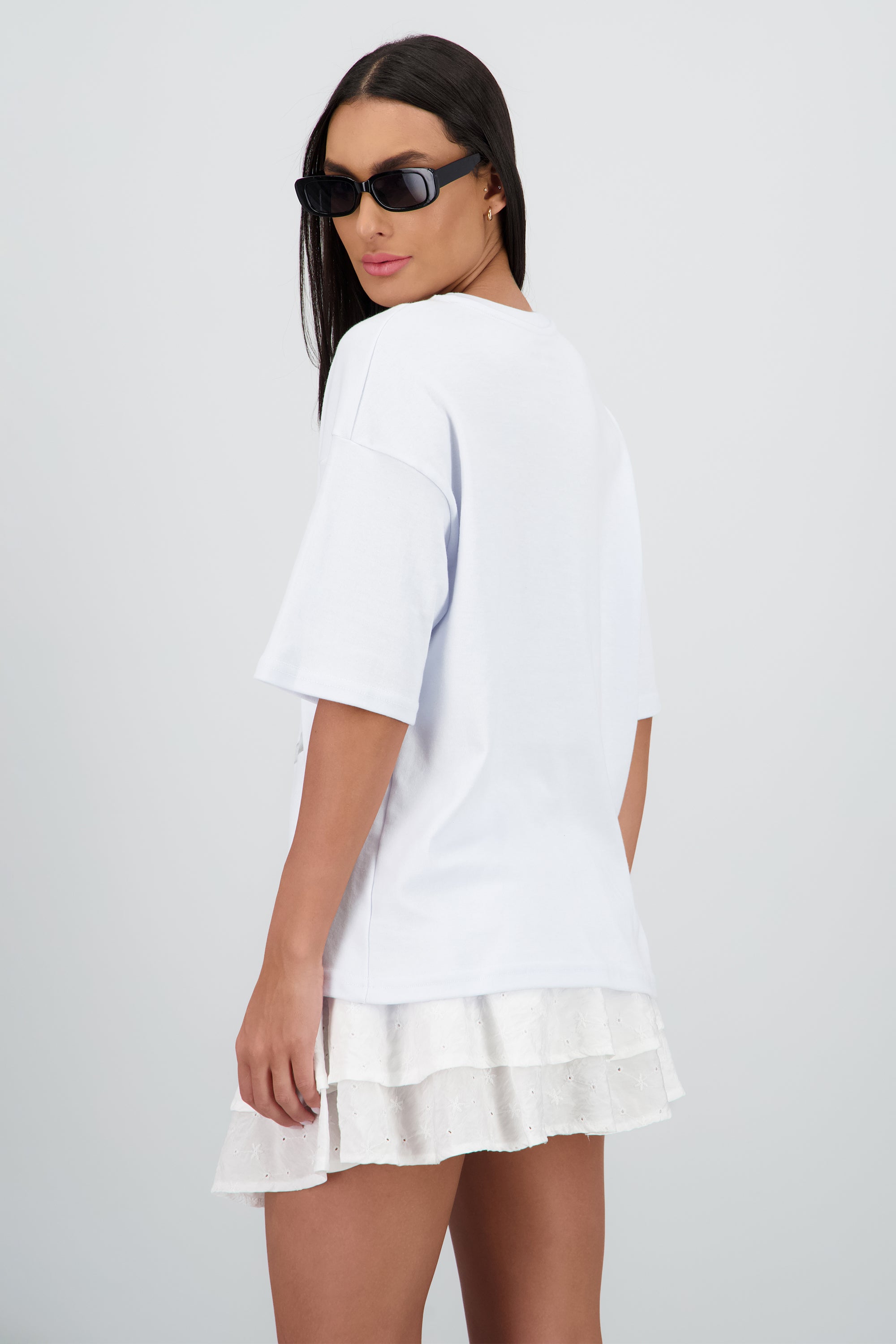 Playera Dua lipa firma BLANCO