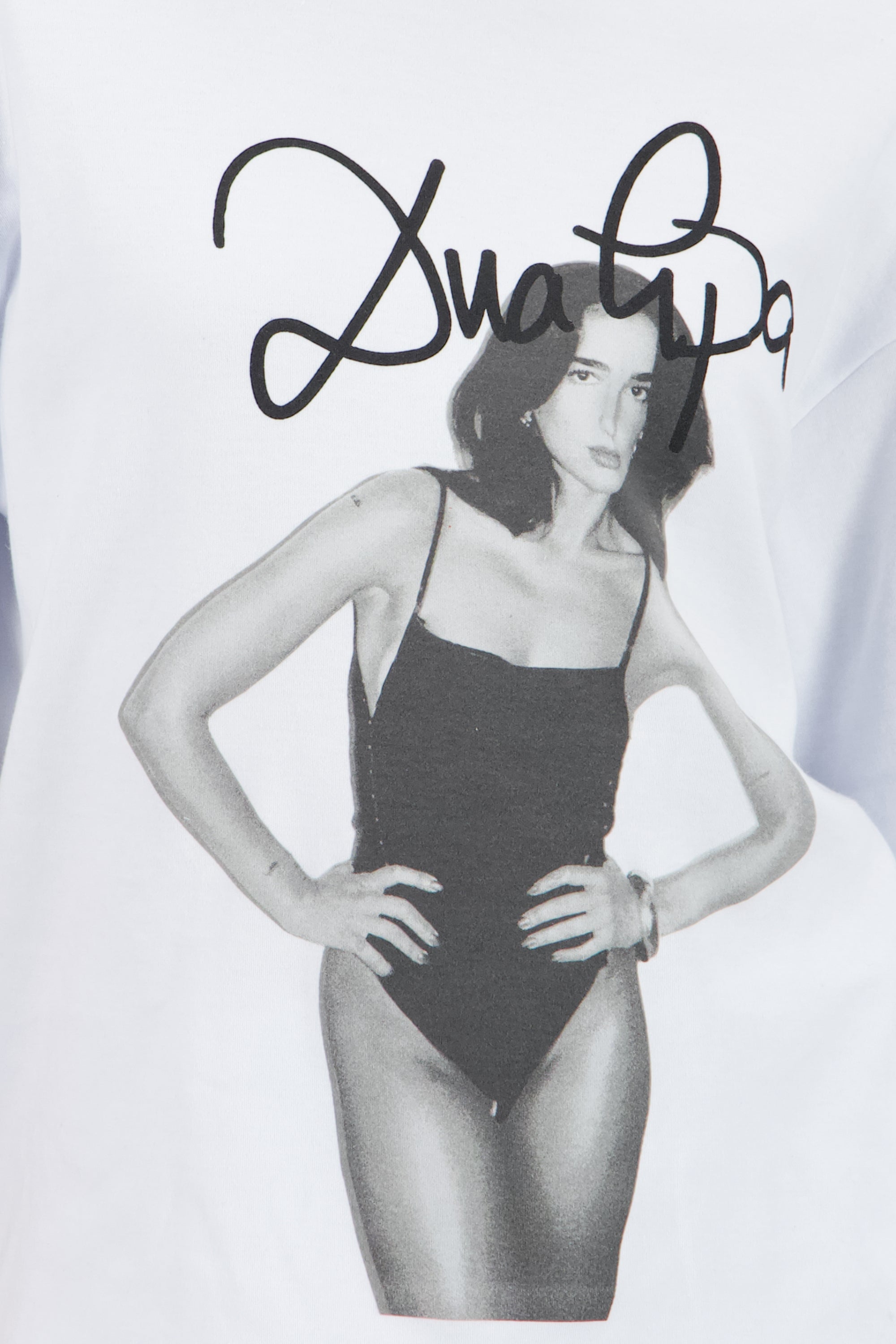 Playera Dua lipa firma BLANCO