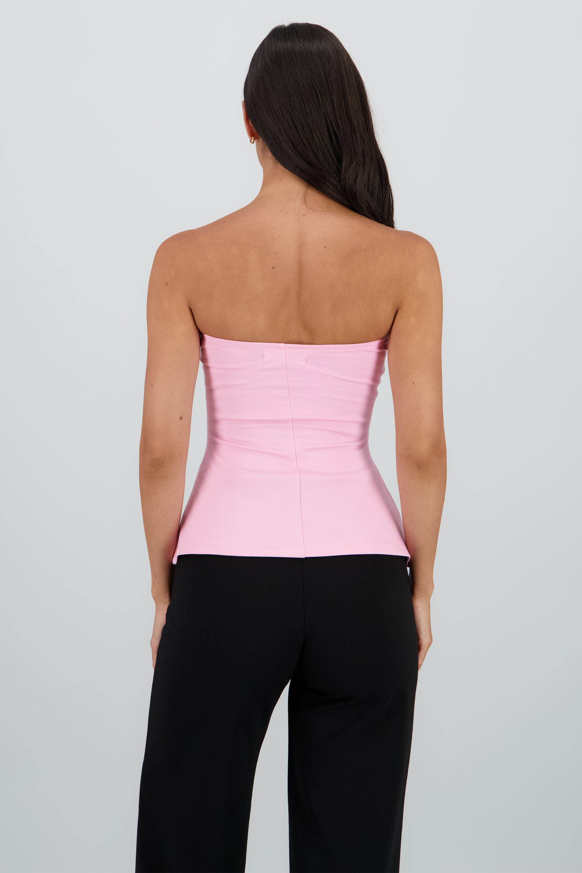 Top strapless liso suave ROSA PASTEL