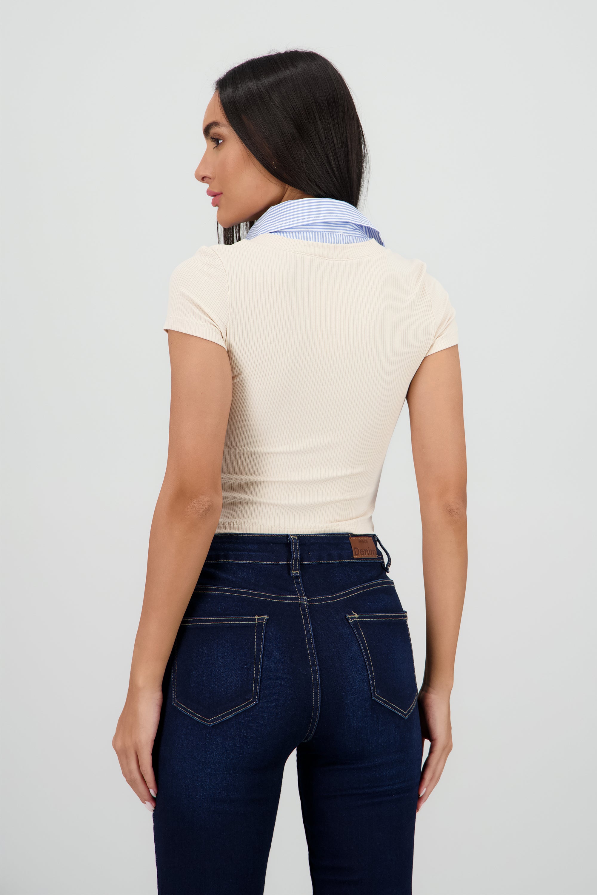 Top polo manga corta TAUPE