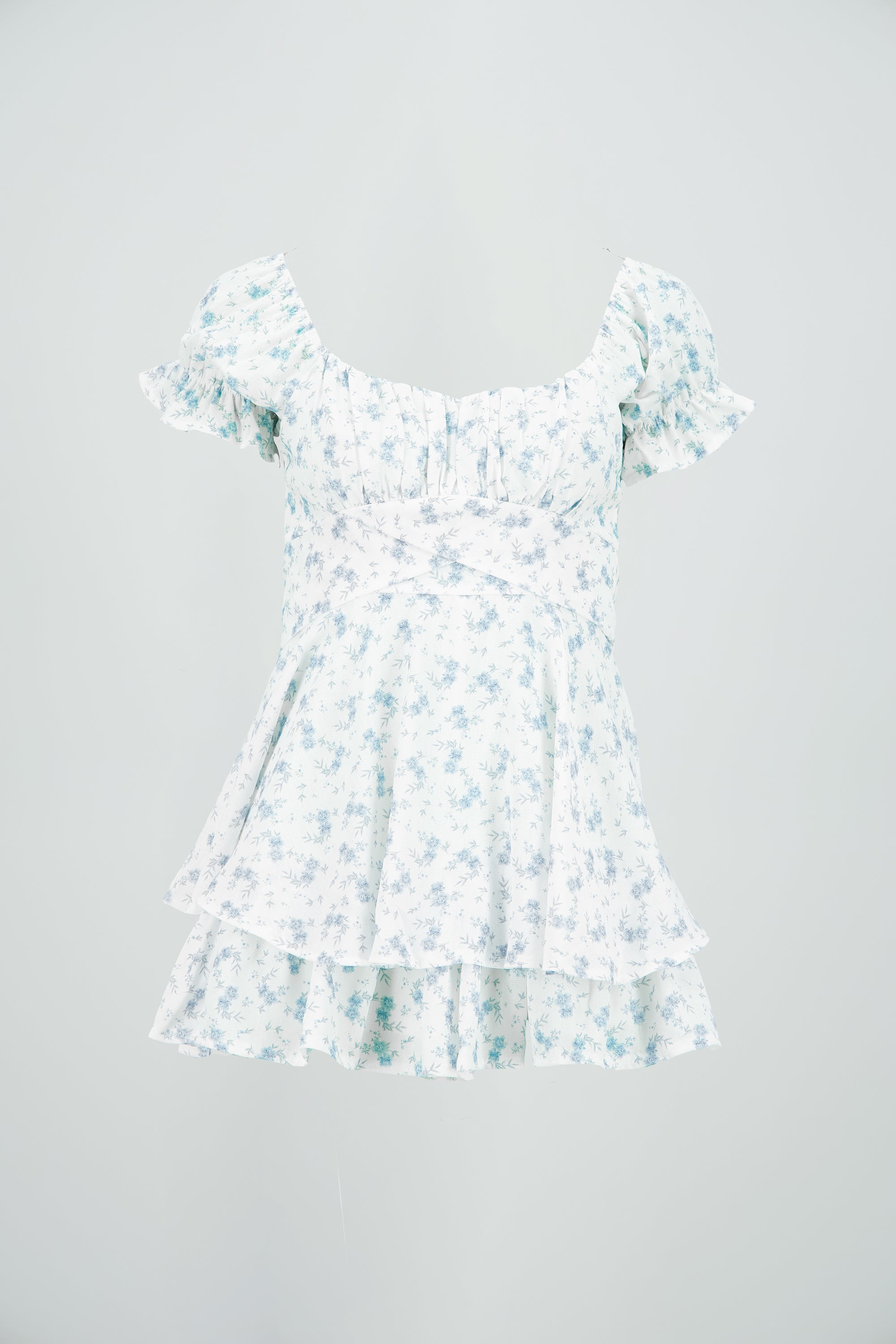 Romper manga corta con olanes AZUL COMBO