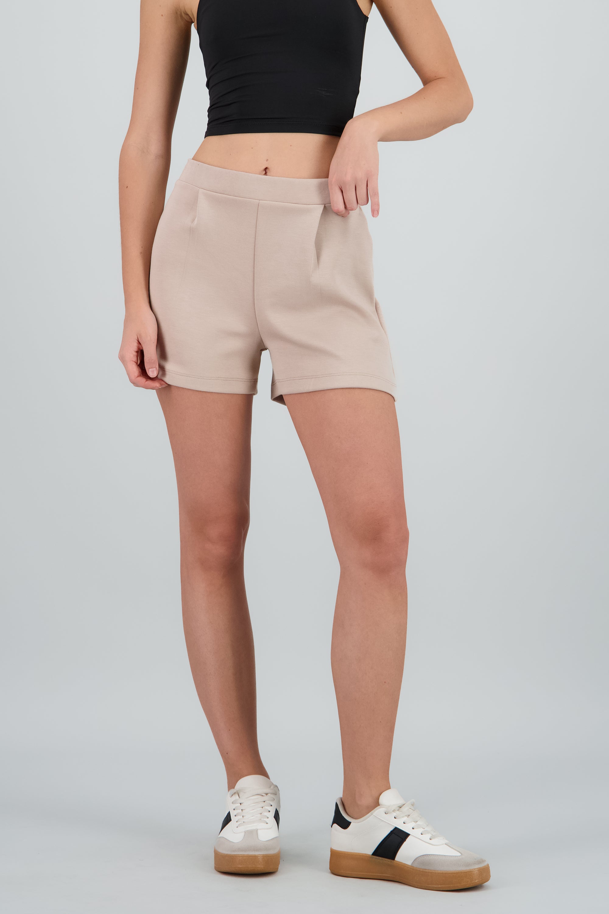 Short pretina con ligas BEIGE