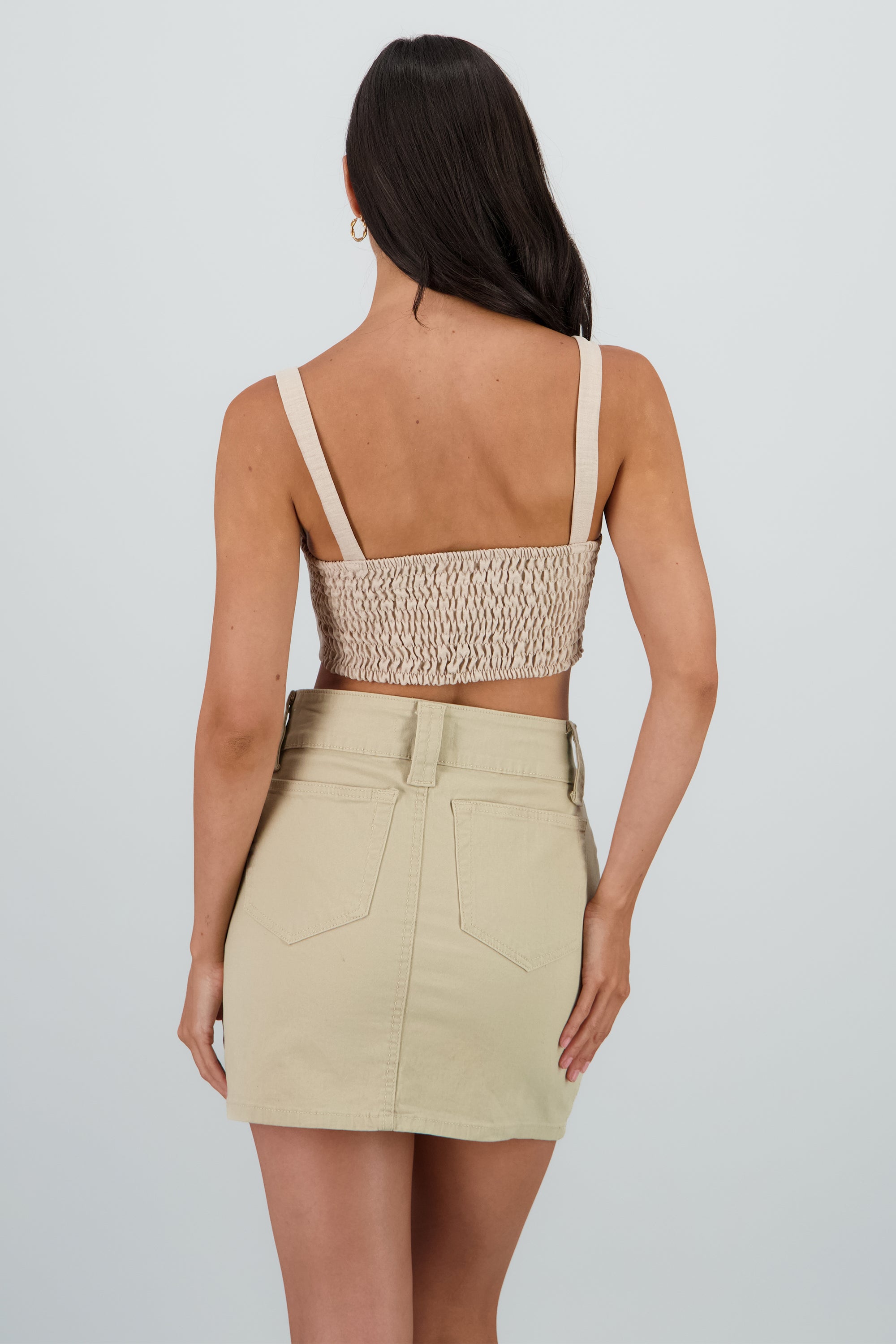 Topc crop tirantes BEIGE