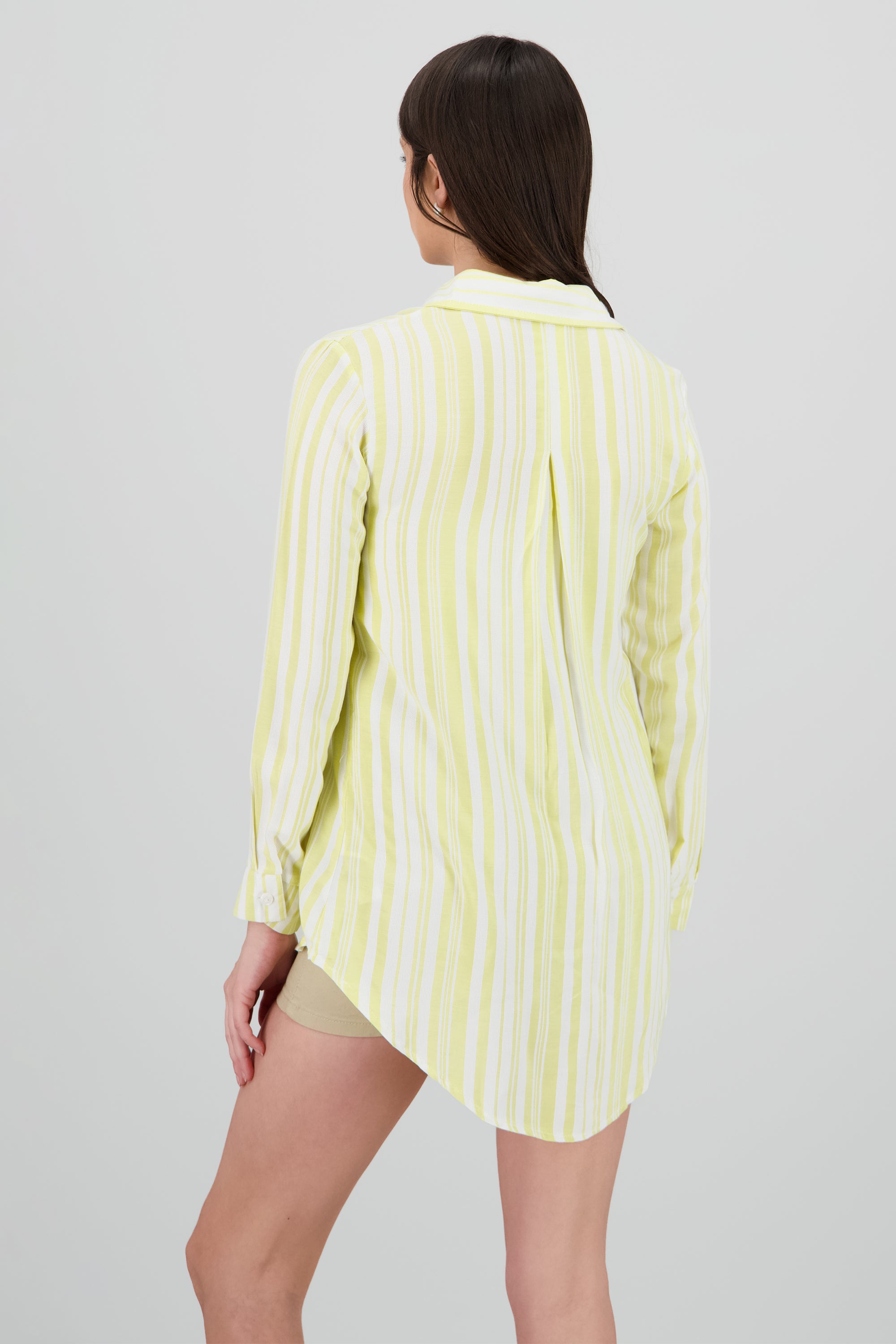 Camisa manga larga rayas AMARILLO COMBO