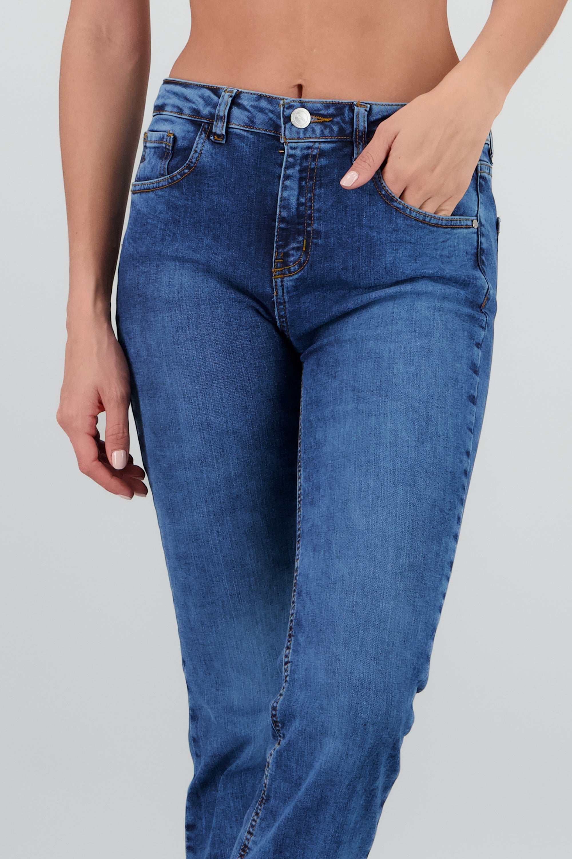 Jeans flare regular waist DARK WASH
