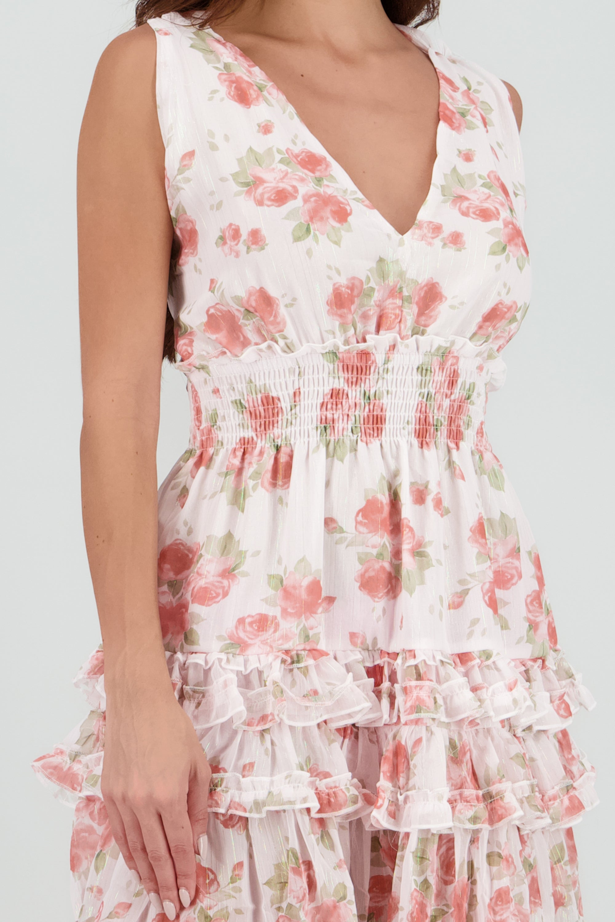 Vestido halter estampado ROSA COMBO
