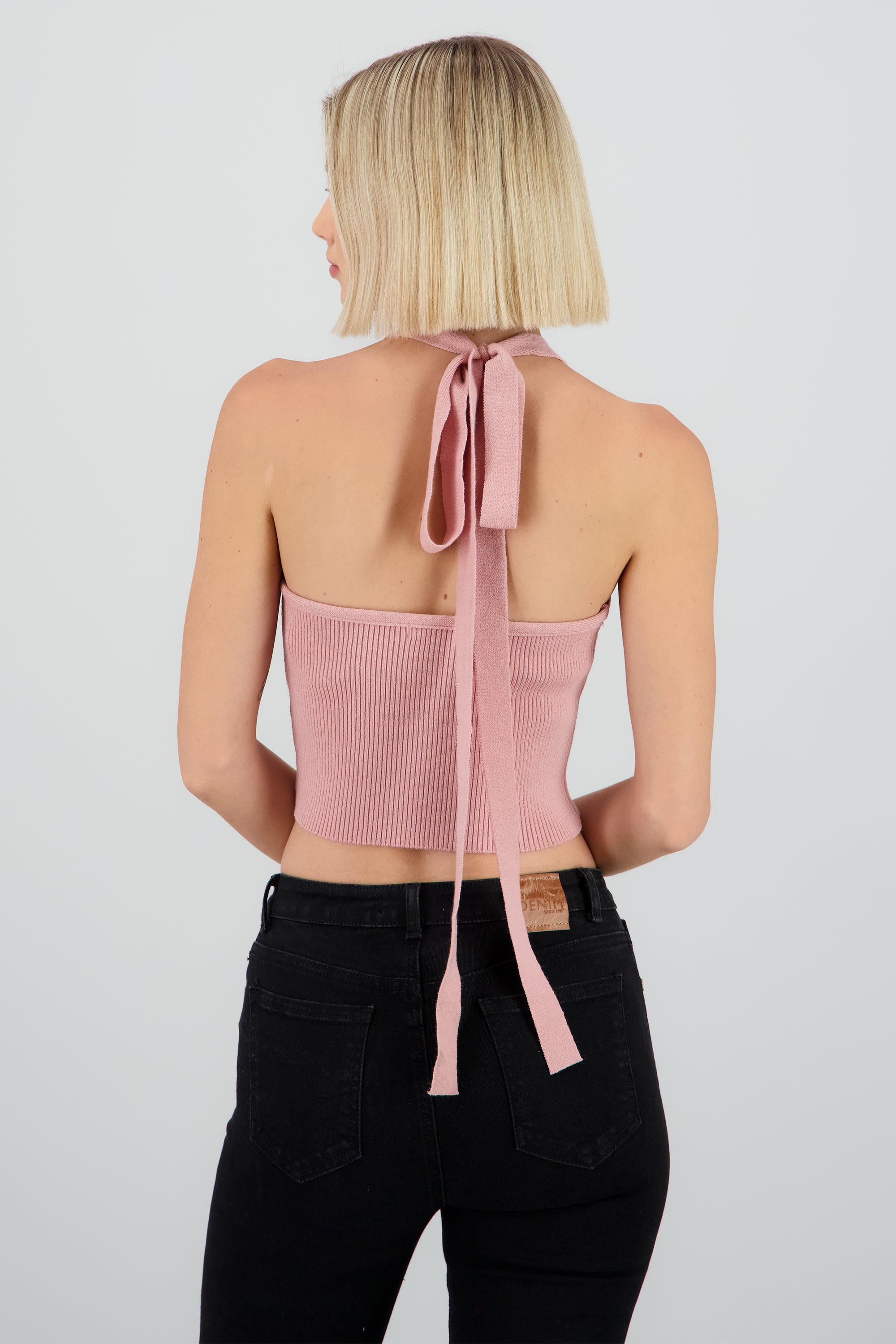 Top tejido detalle rayas PALO DE ROSA