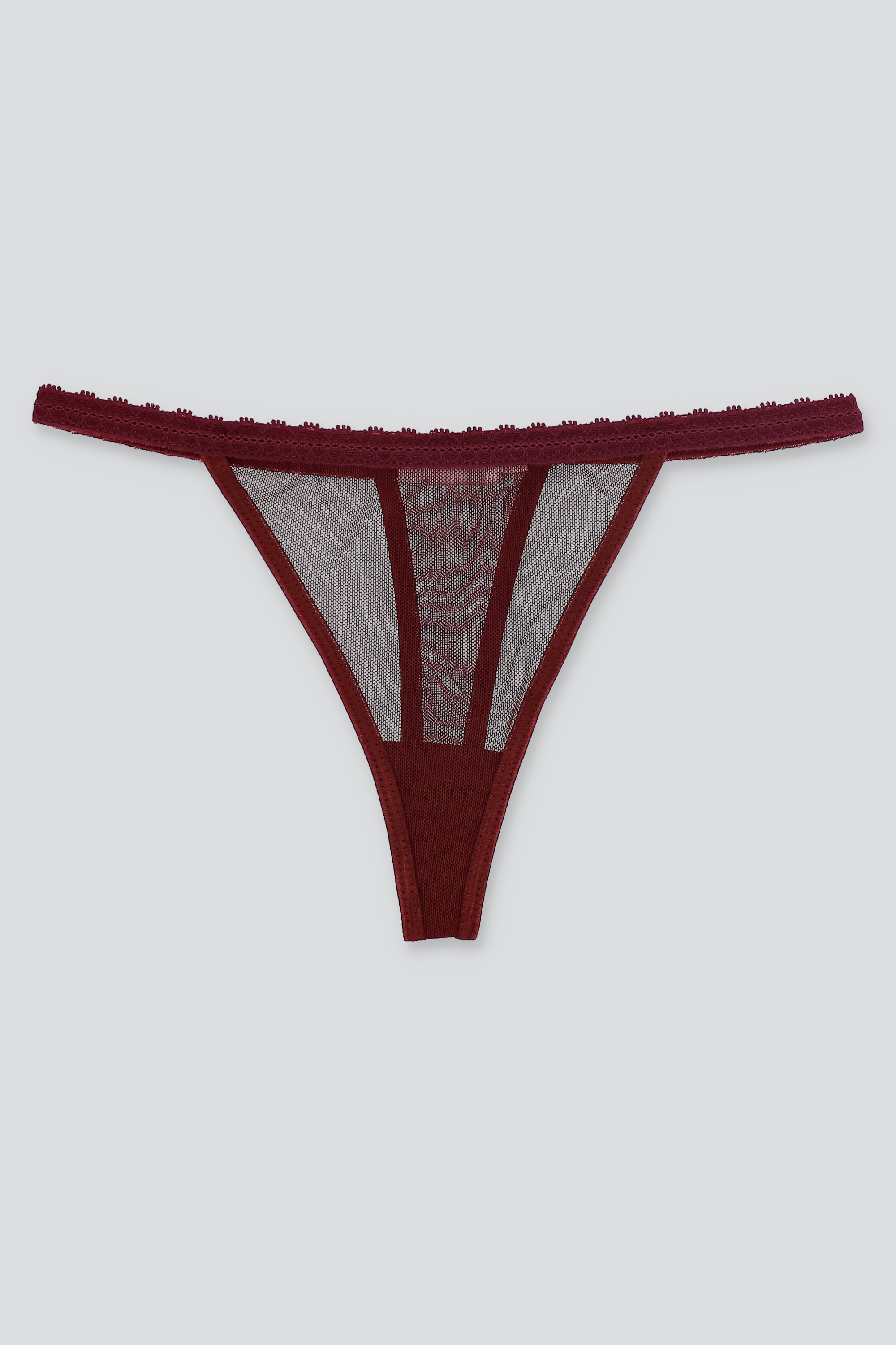 Tanga mesh liso encaje VINO