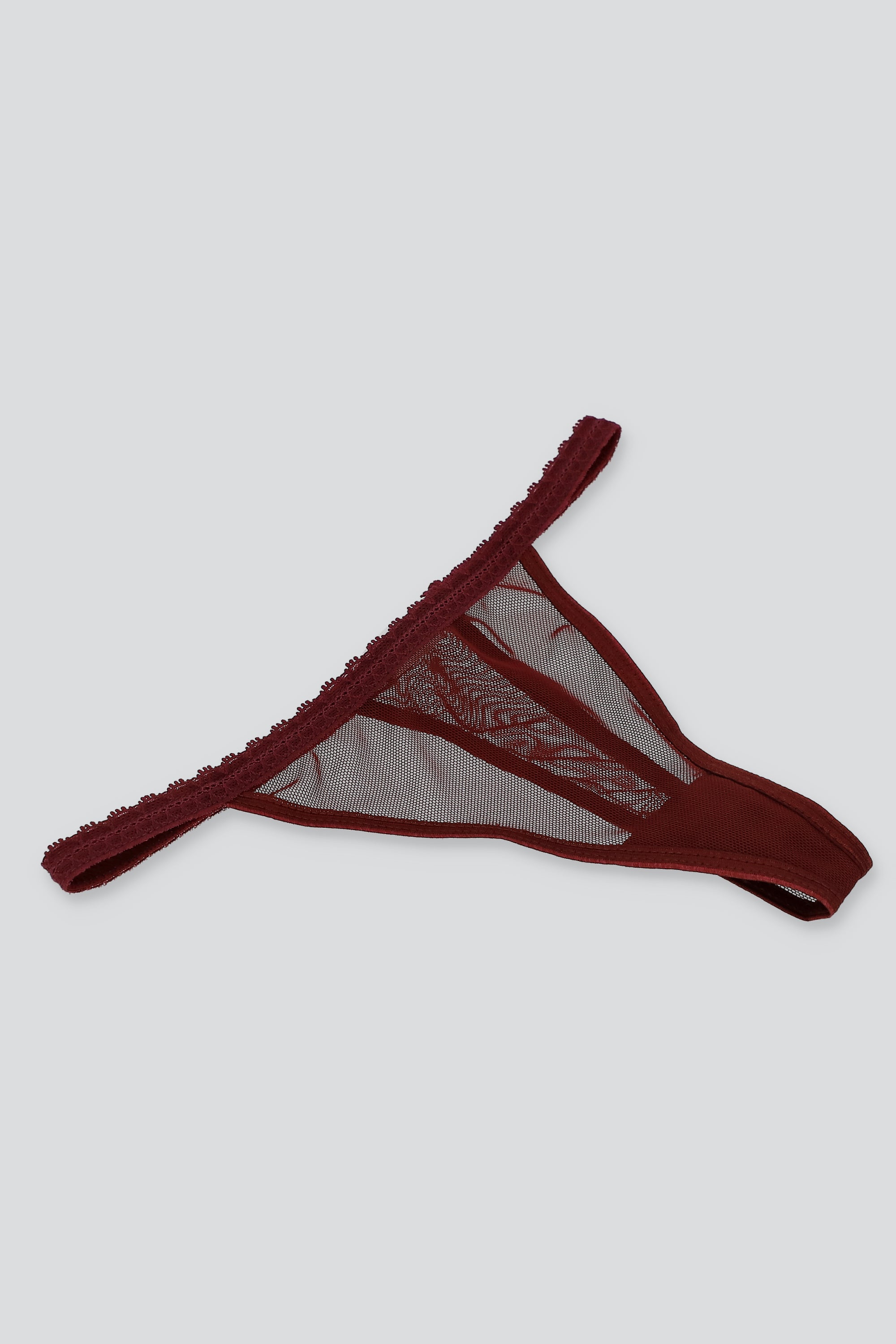 Tanga mesh liso encaje VINO