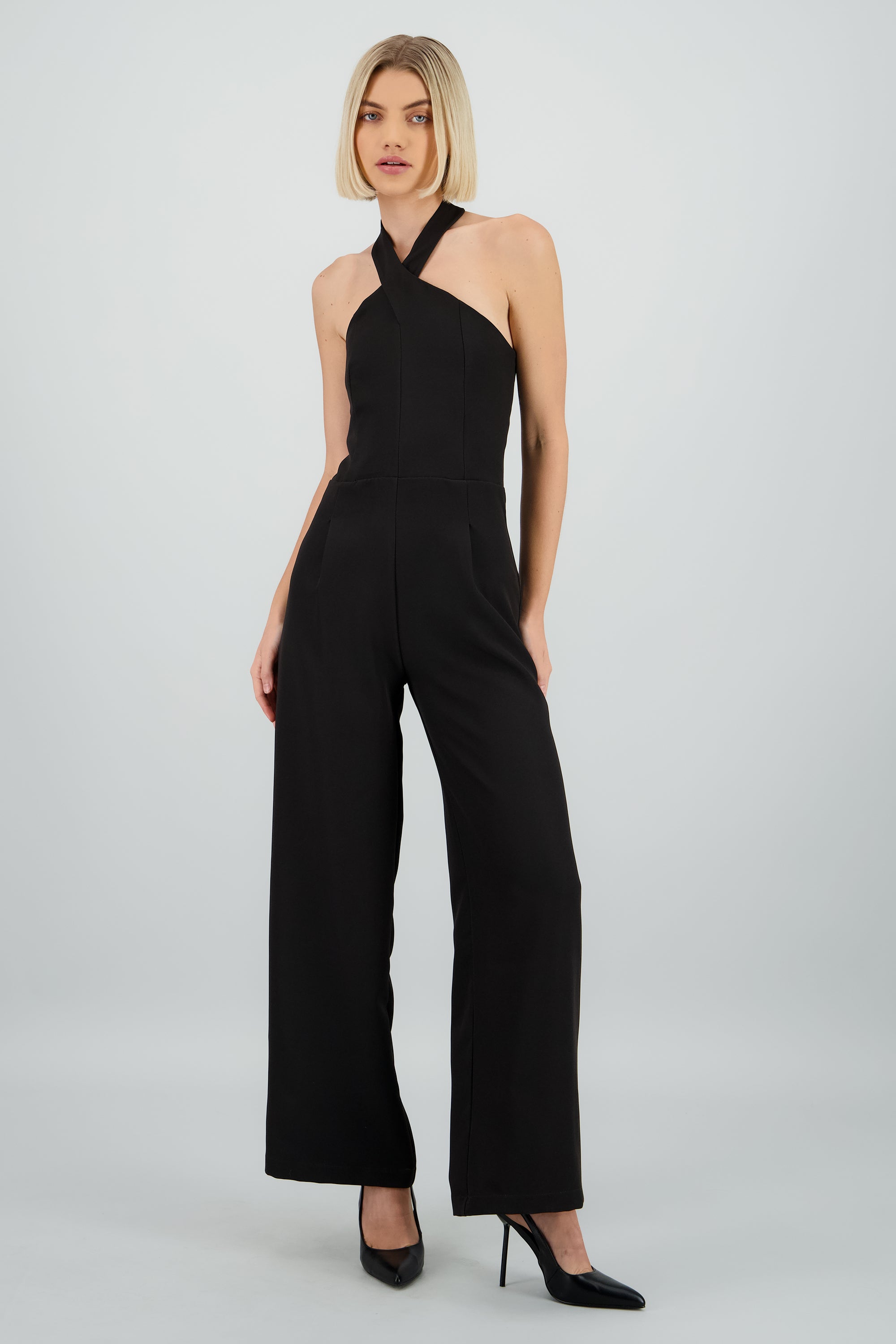 Jumpsuit halter wide sastre NEGRO
