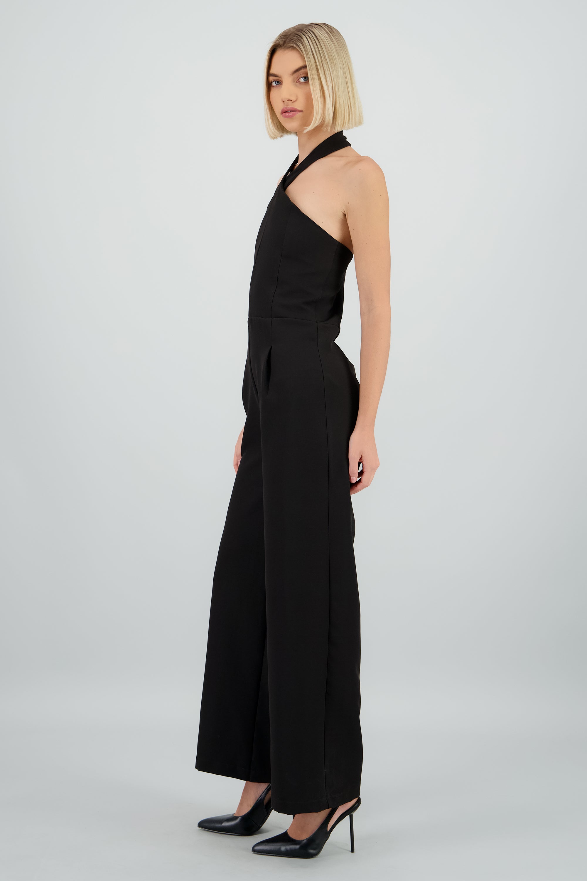 Jumpsuit halter wide sastre NEGRO