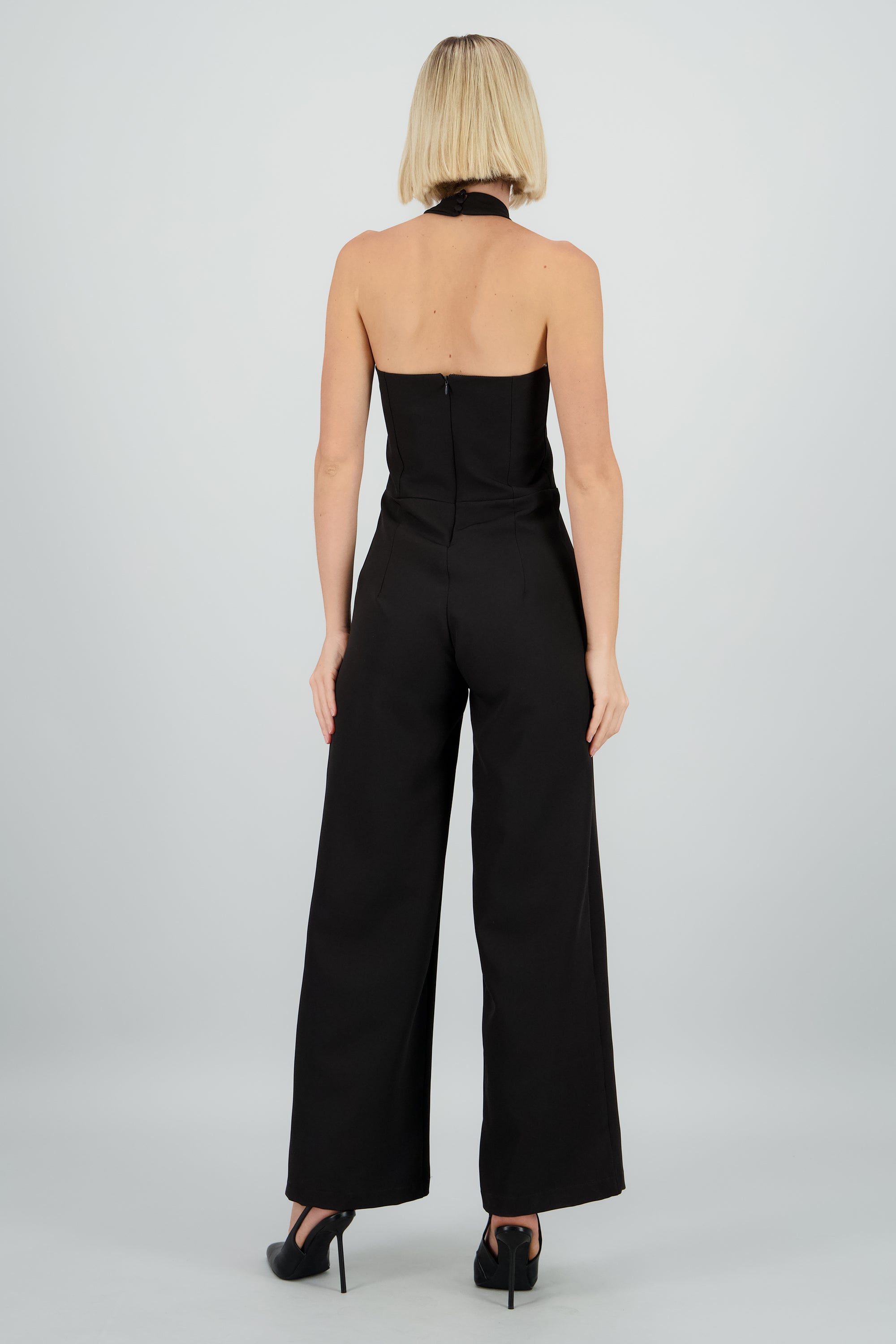 Jumpsuit halter wide sastre NEGRO