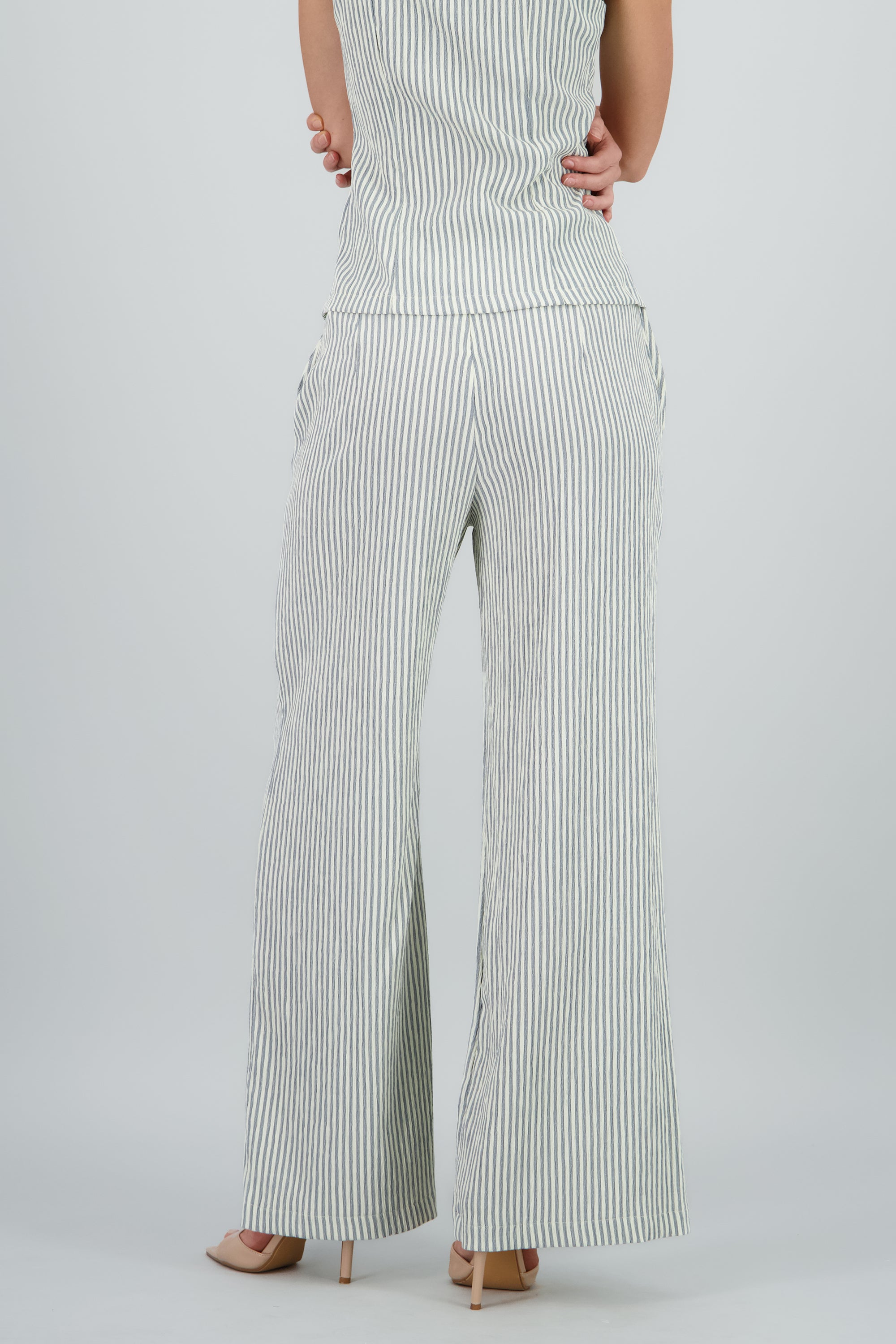 Pantalon amplio rayas AZUL COMBO