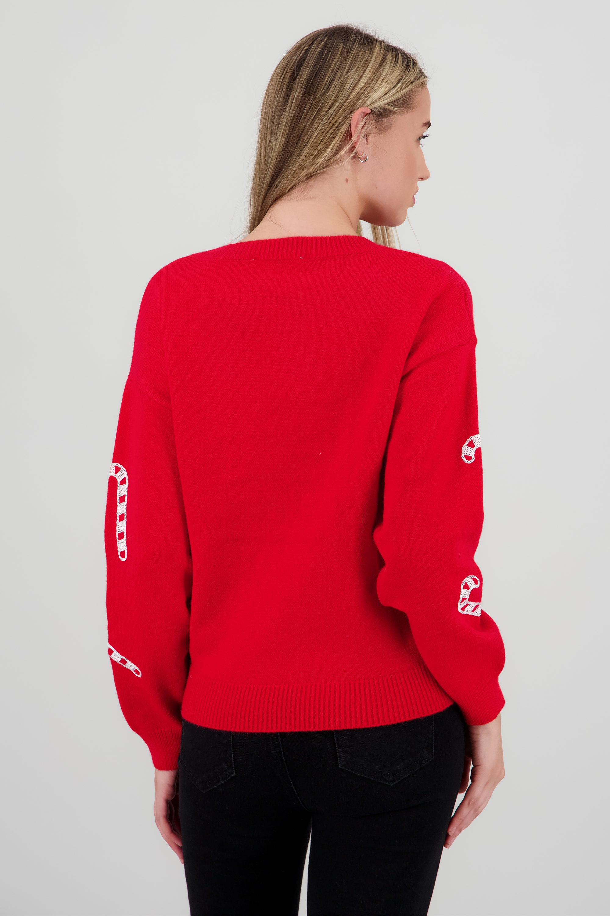 Sueter navidad bastones ROJO