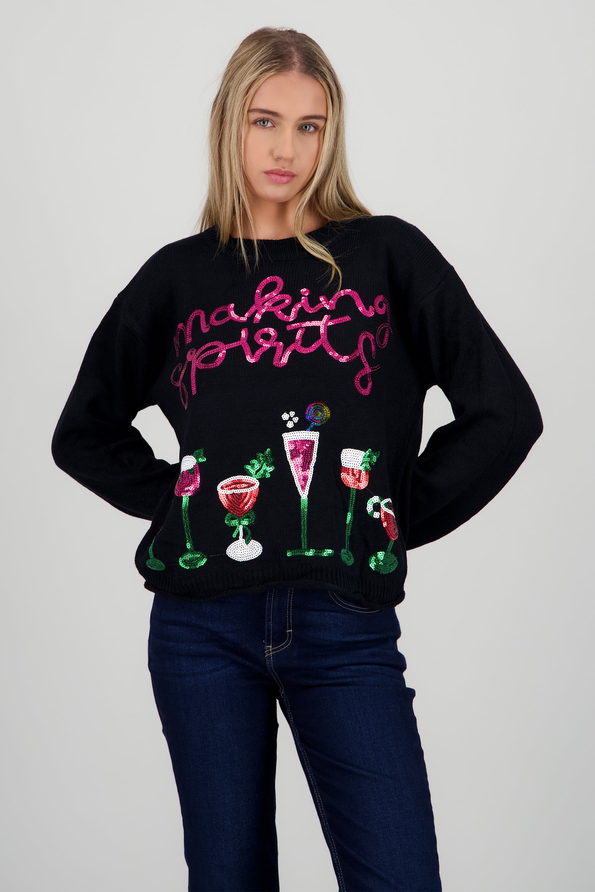 Sueter navidad drink NEGRO COMBO