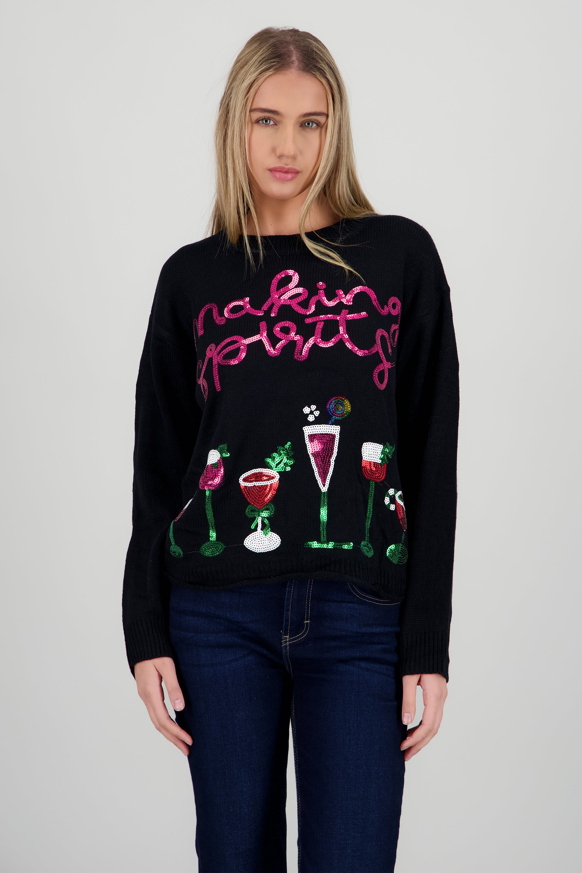 Sueter navidad drink NEGRO COMBO