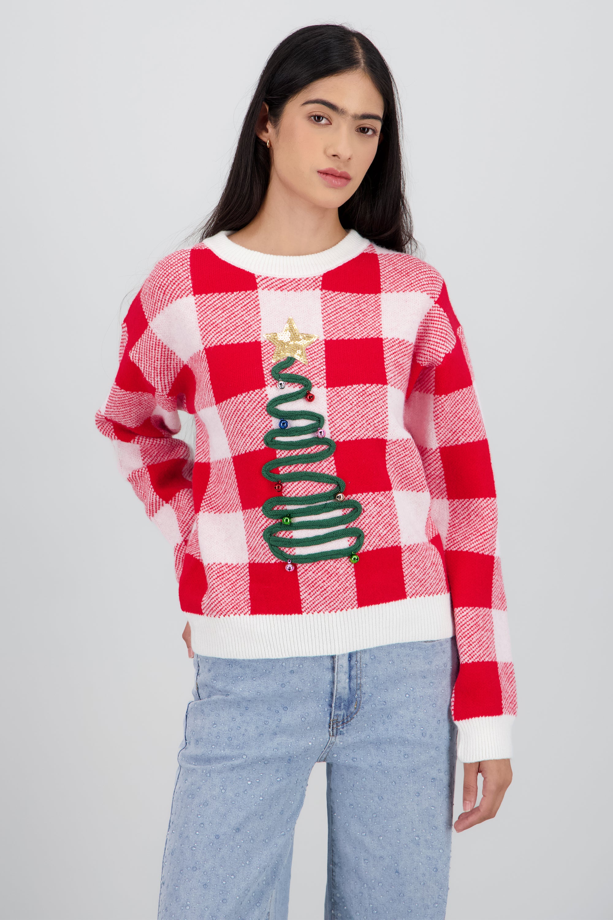 Sueter arbol navidad ROJO COMBO
