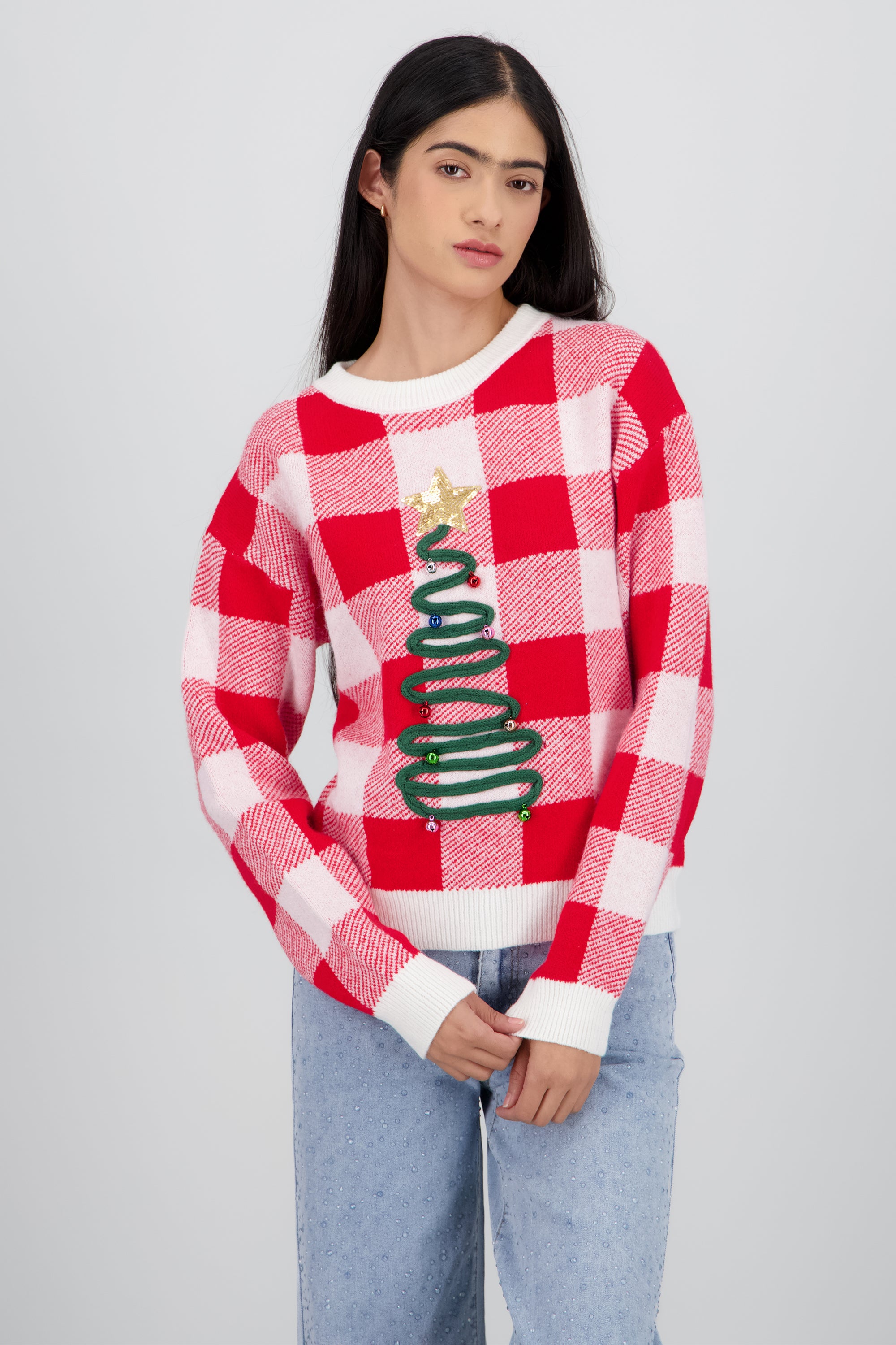 Sueter arbol navidad ROJO COMBO