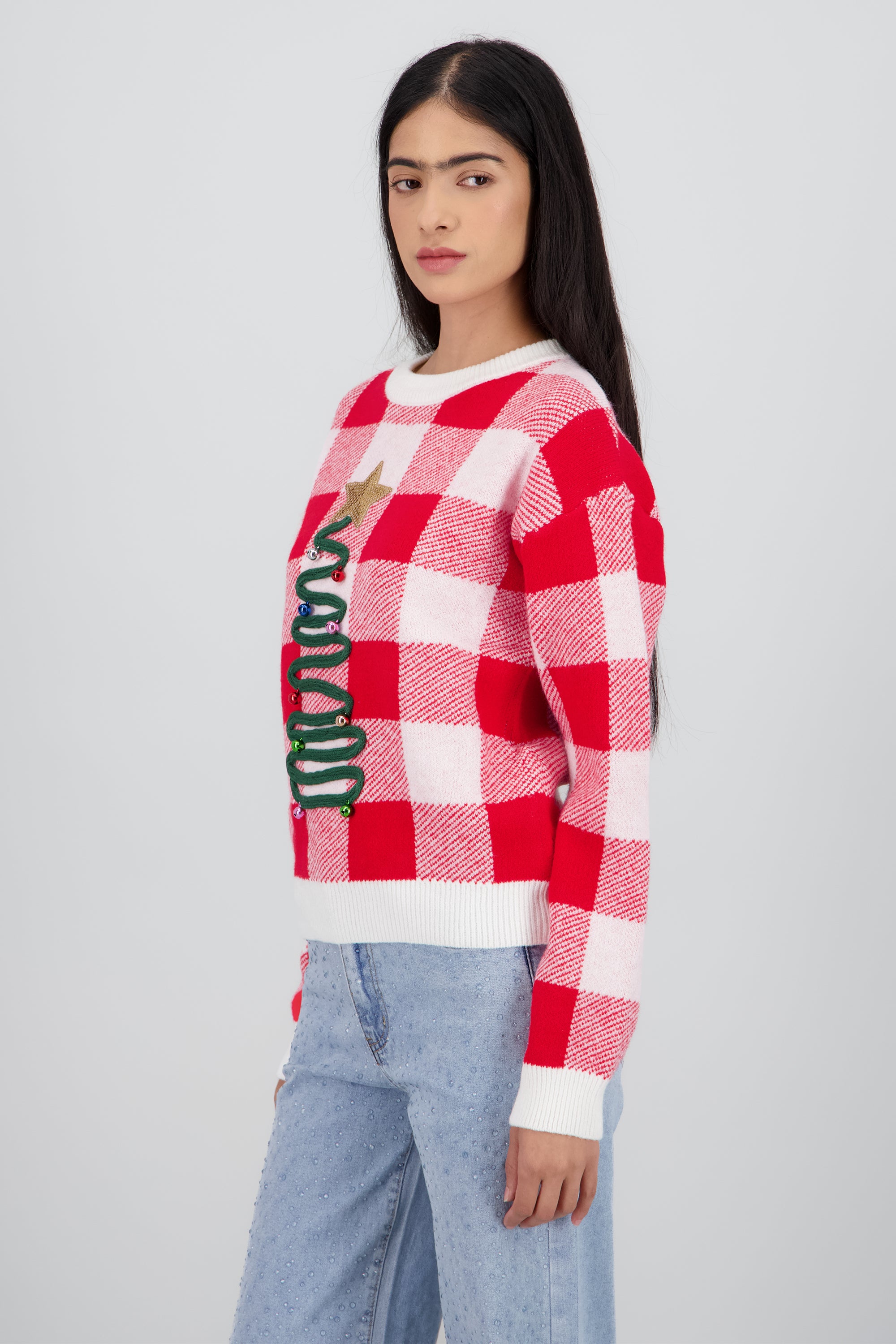 Sueter arbol navidad ROJO COMBO