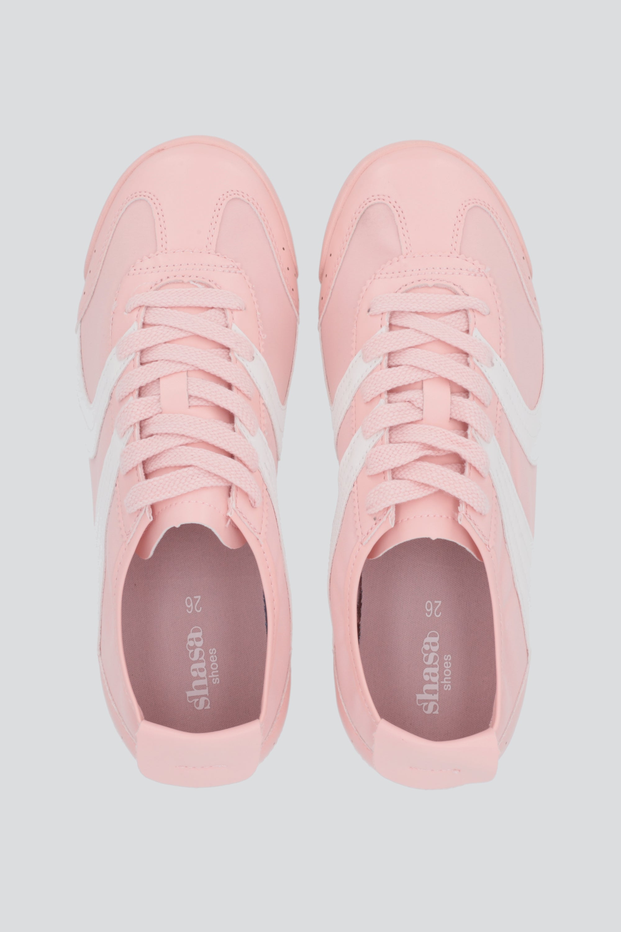Tenis suela delgada monocolor ondas PALO DE ROSA