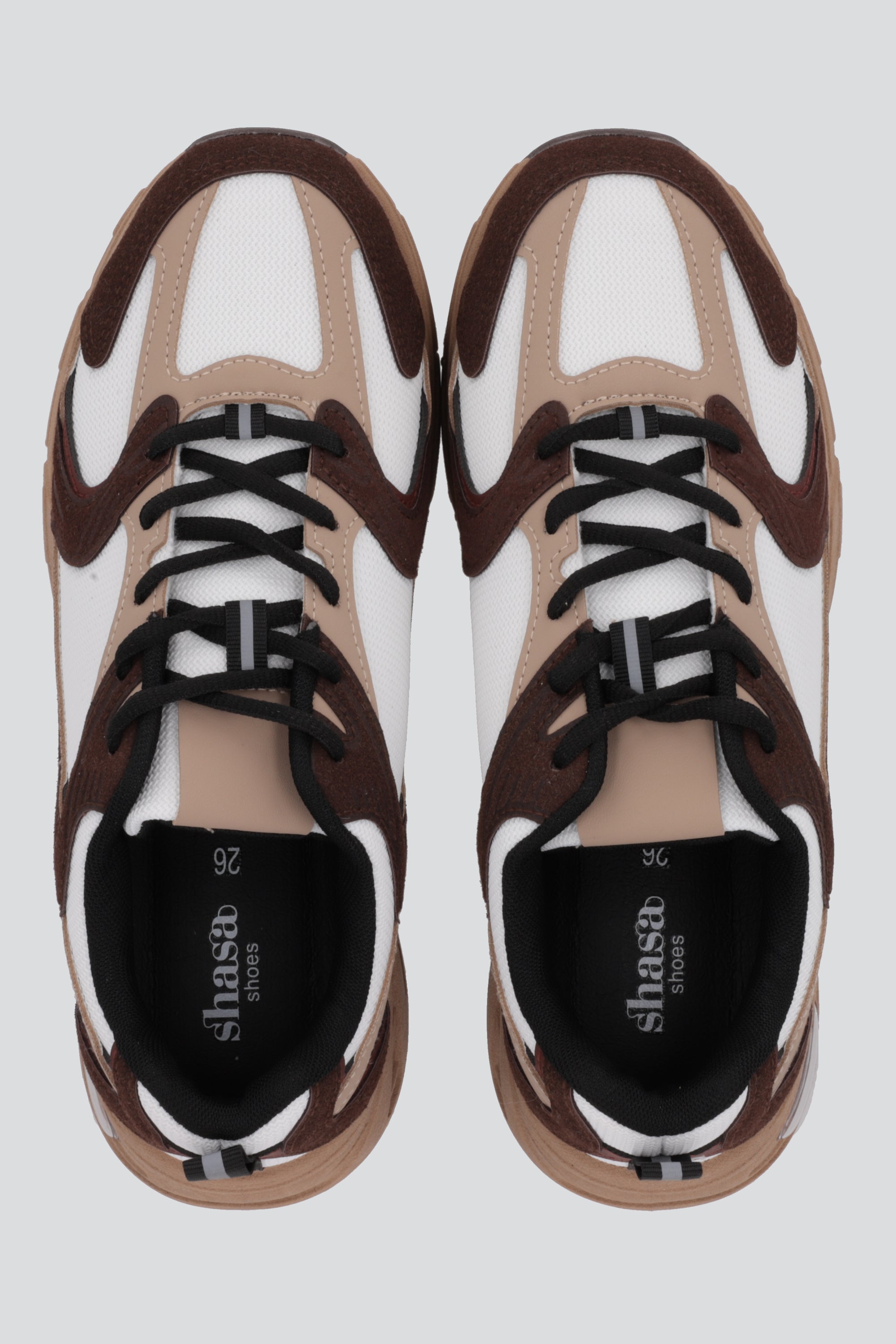Tenis runner contraste texturas CAFE