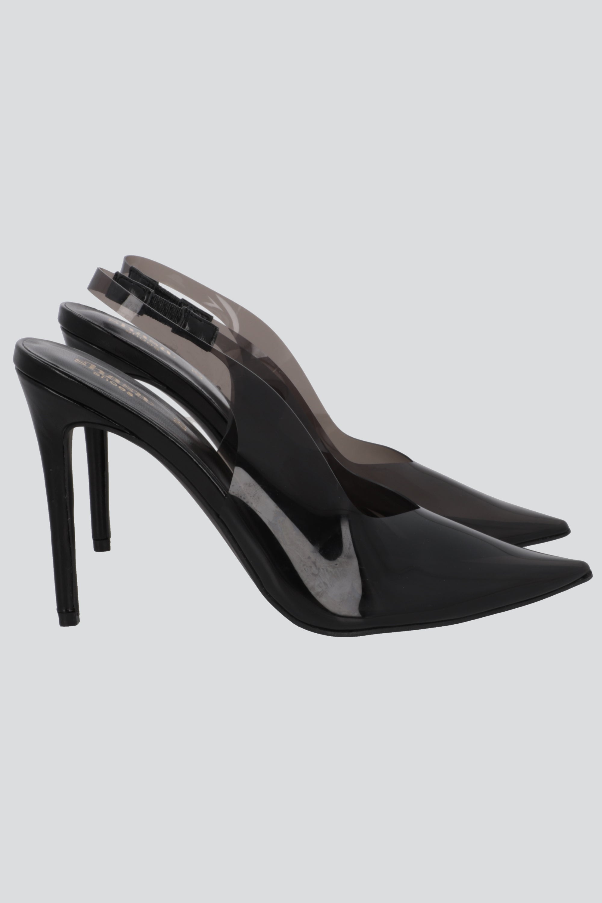 Tacon pointy transparente NEGRO