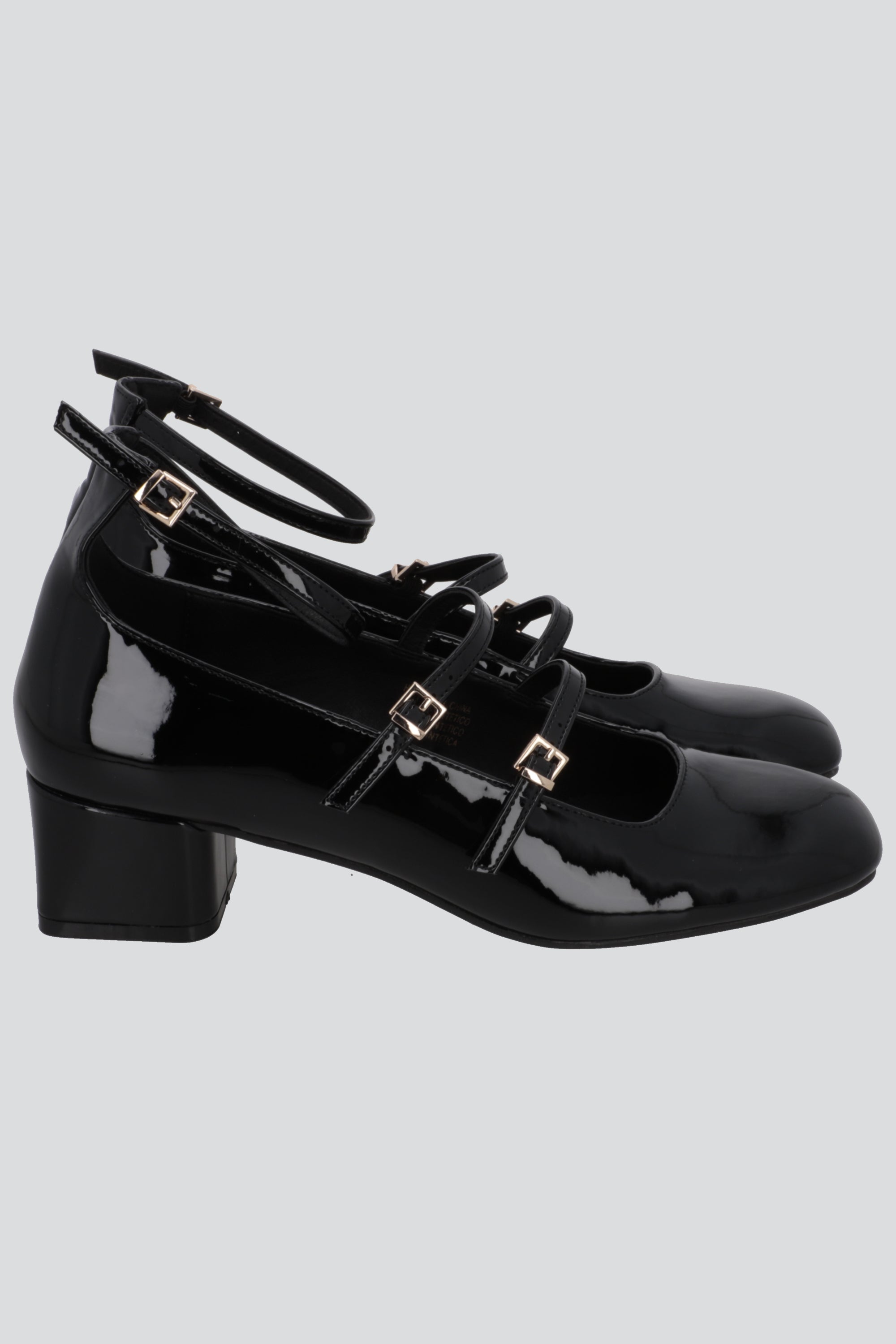 Tacon mini mary jane tiras NEGRO