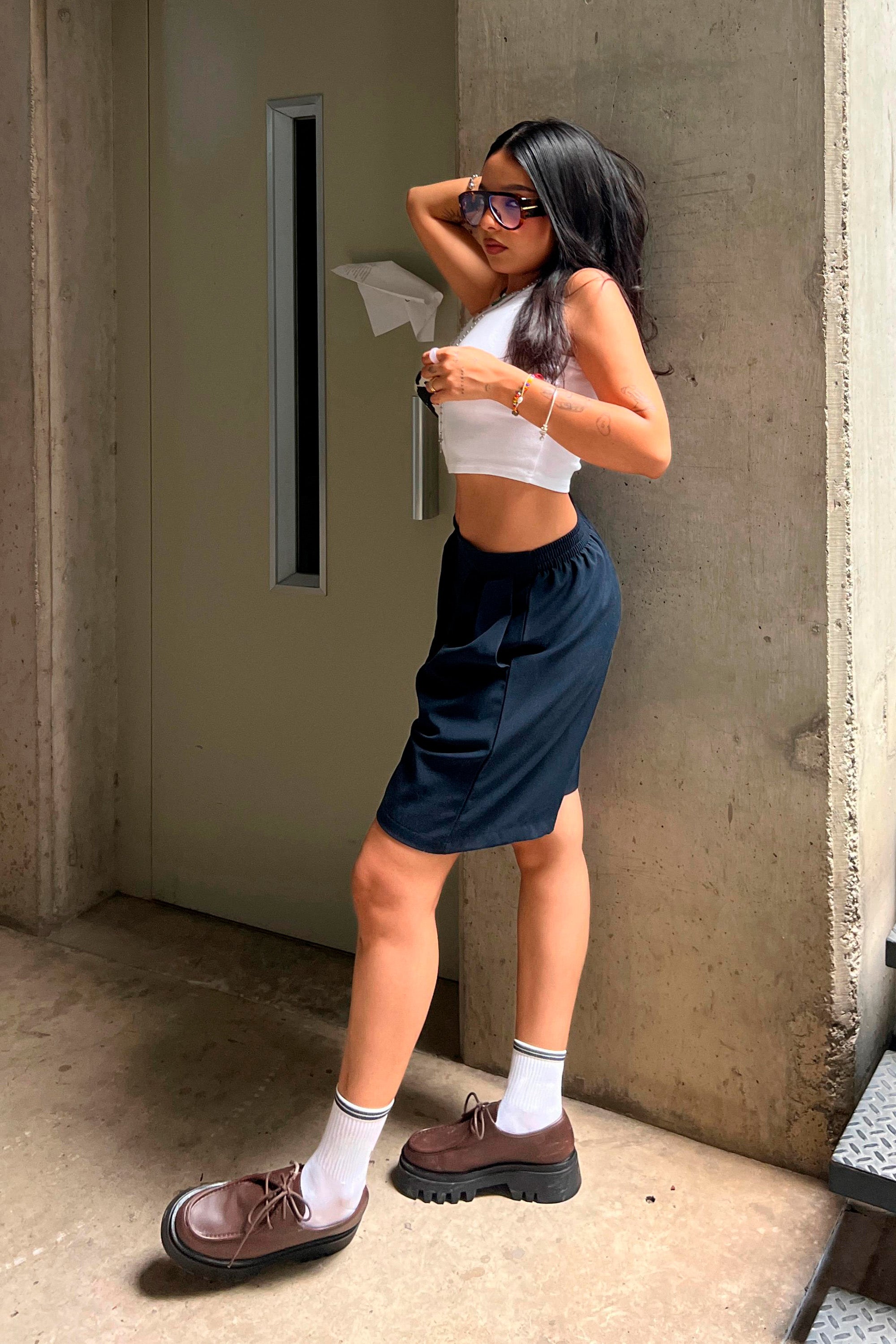 Loafer chunky agujetas CAFE