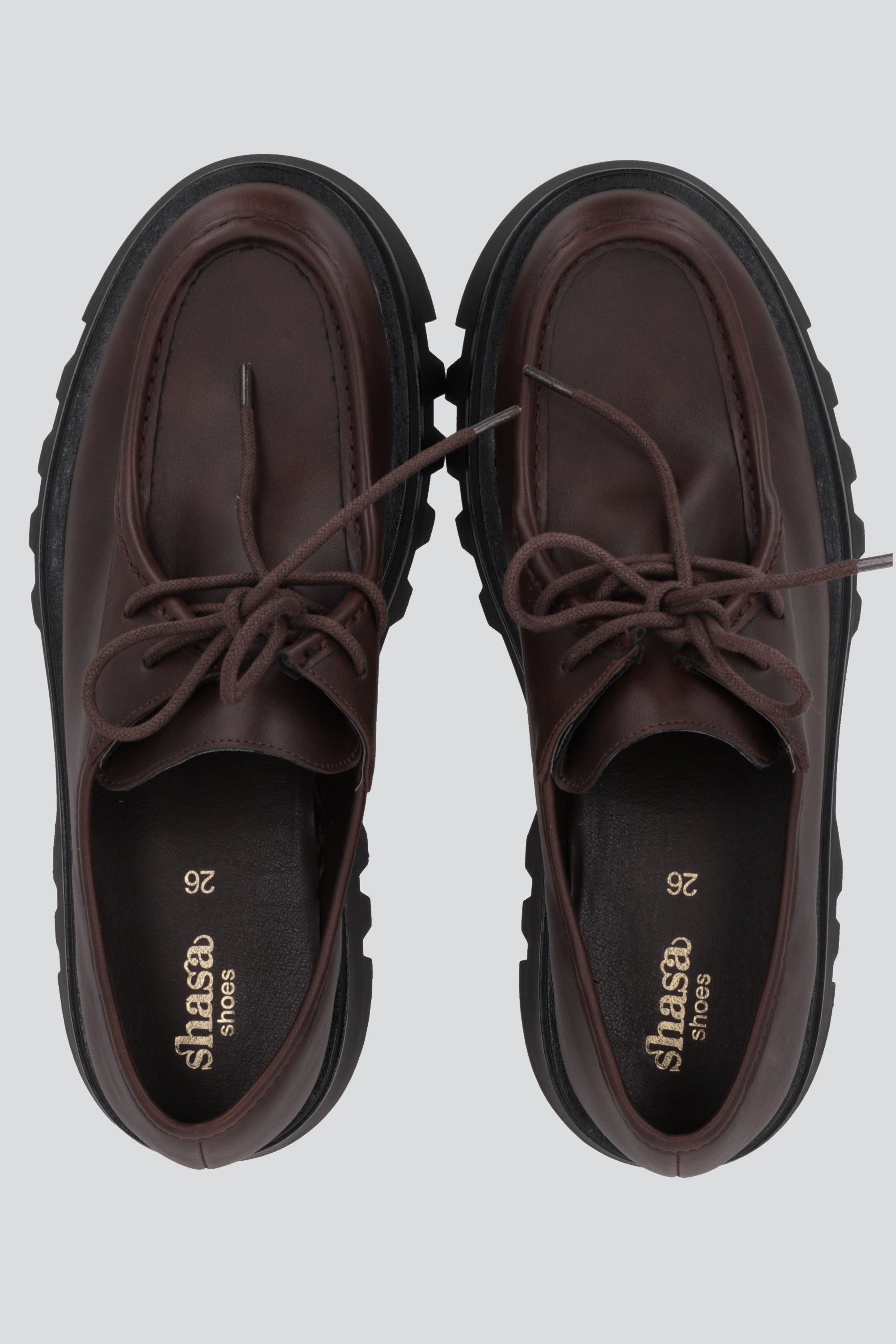 Loafer chunky agujetas CAFE