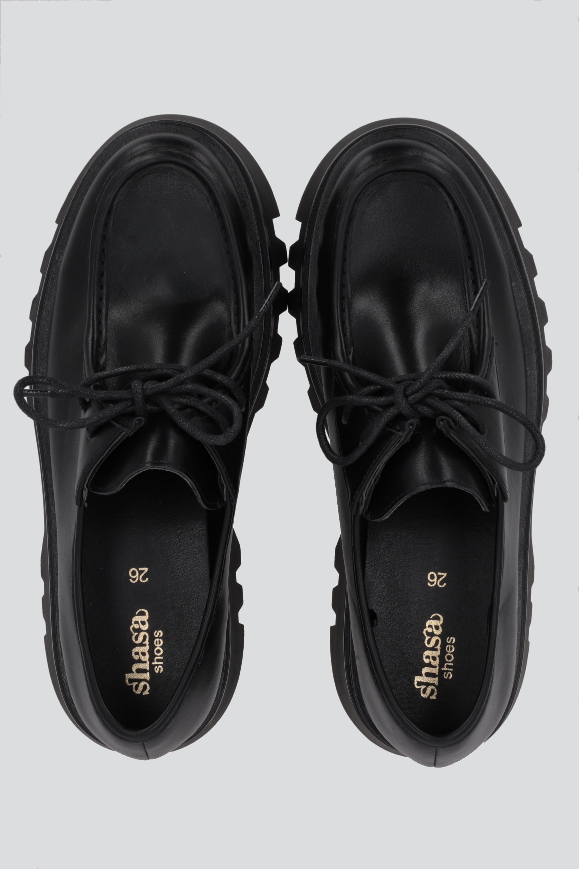 Loafer chunky agujetas NEGRO