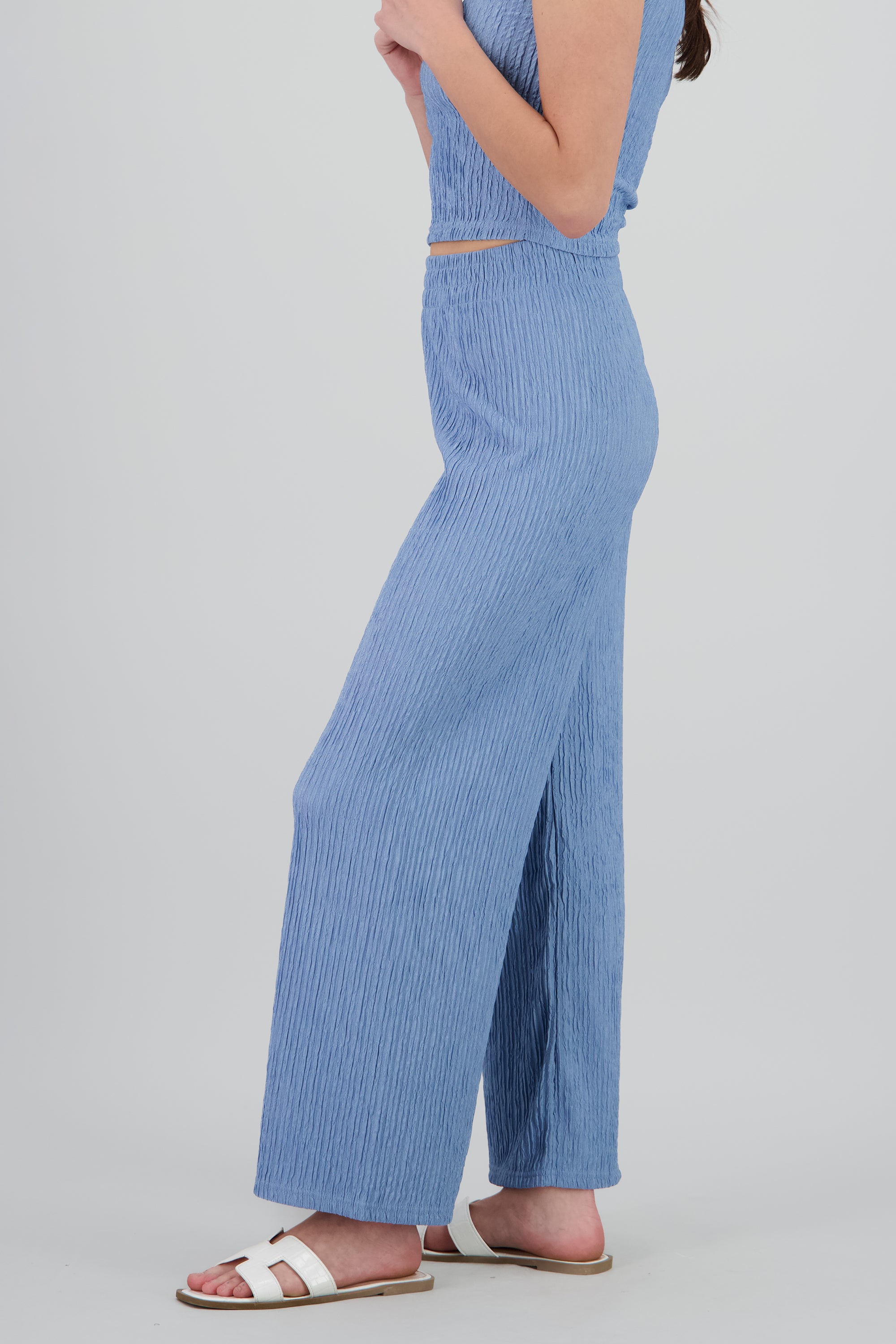 Pantalon textura amplio INDIGO