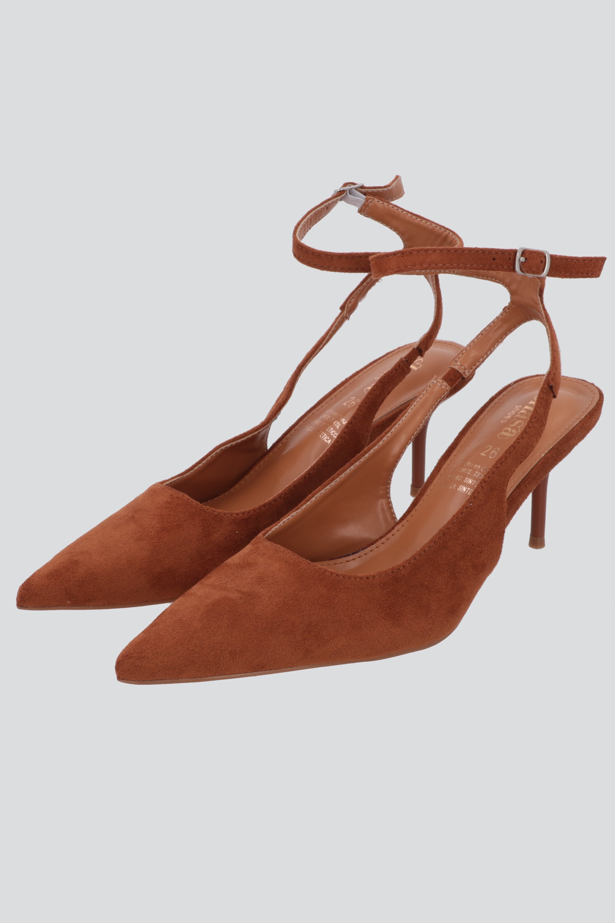 Tacon pointy pulsera suede CAMELLO