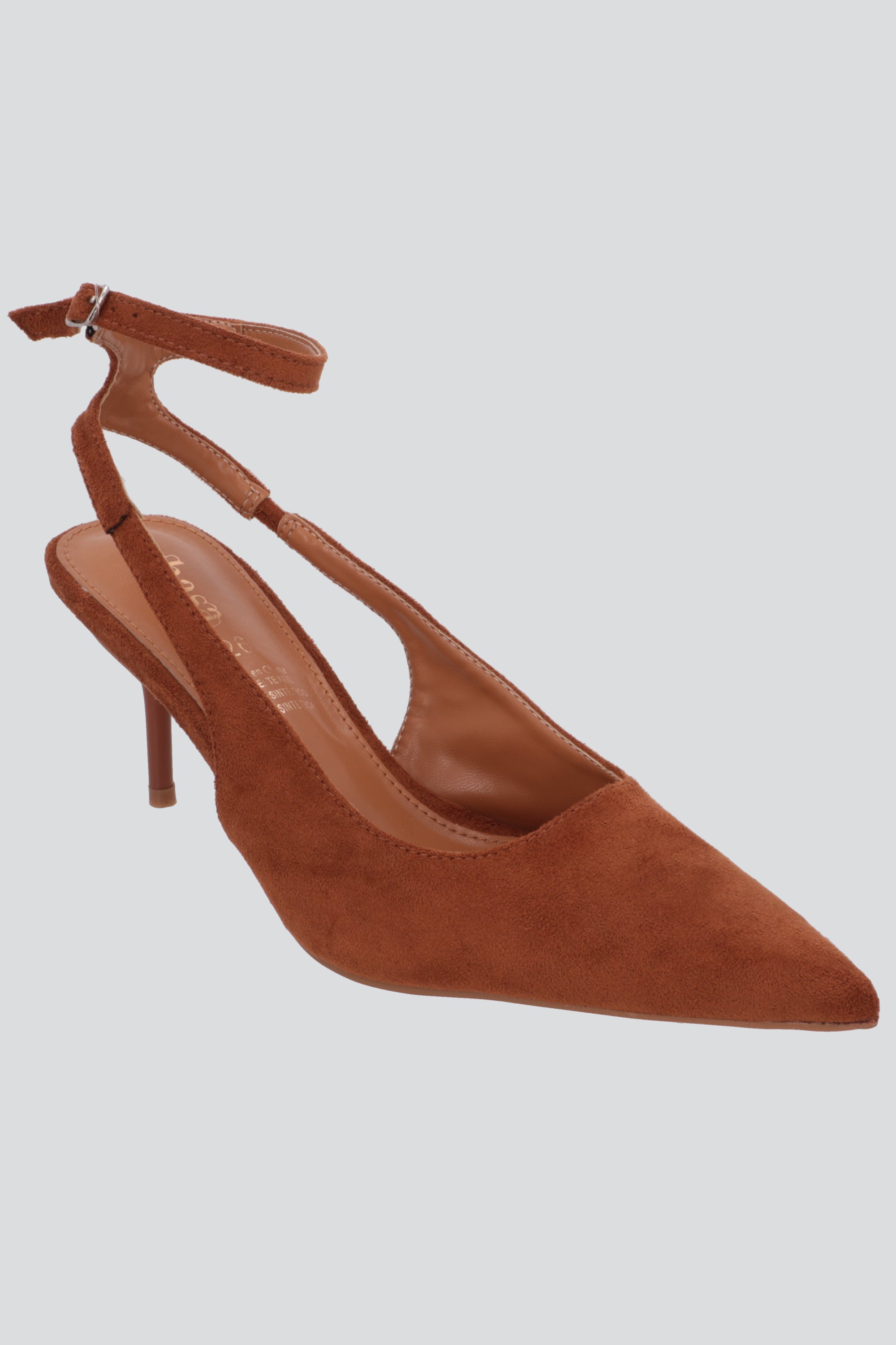 Tacon pointy pulsera suede CAMELLO