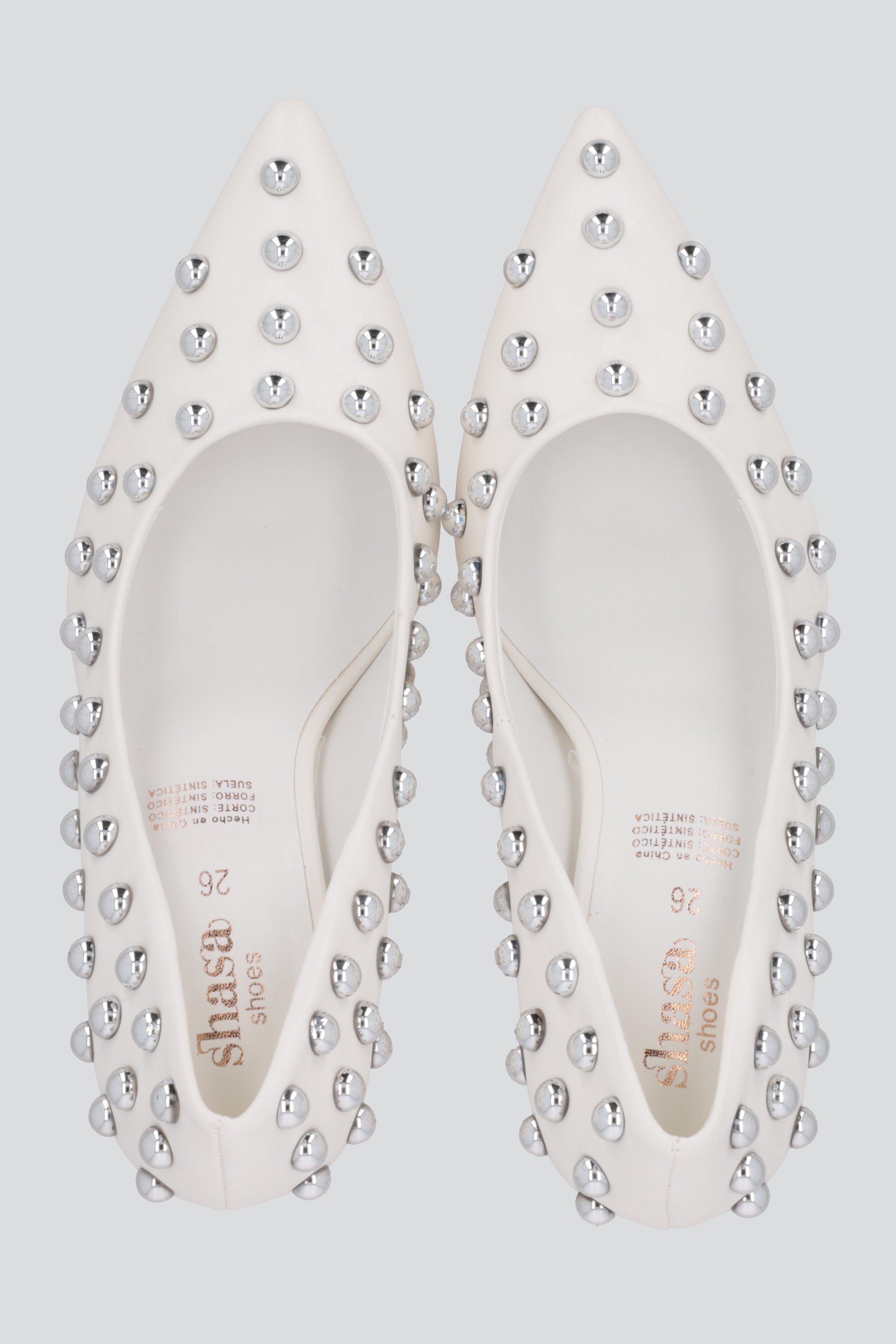 Tacon pointy mega studs BLANCO