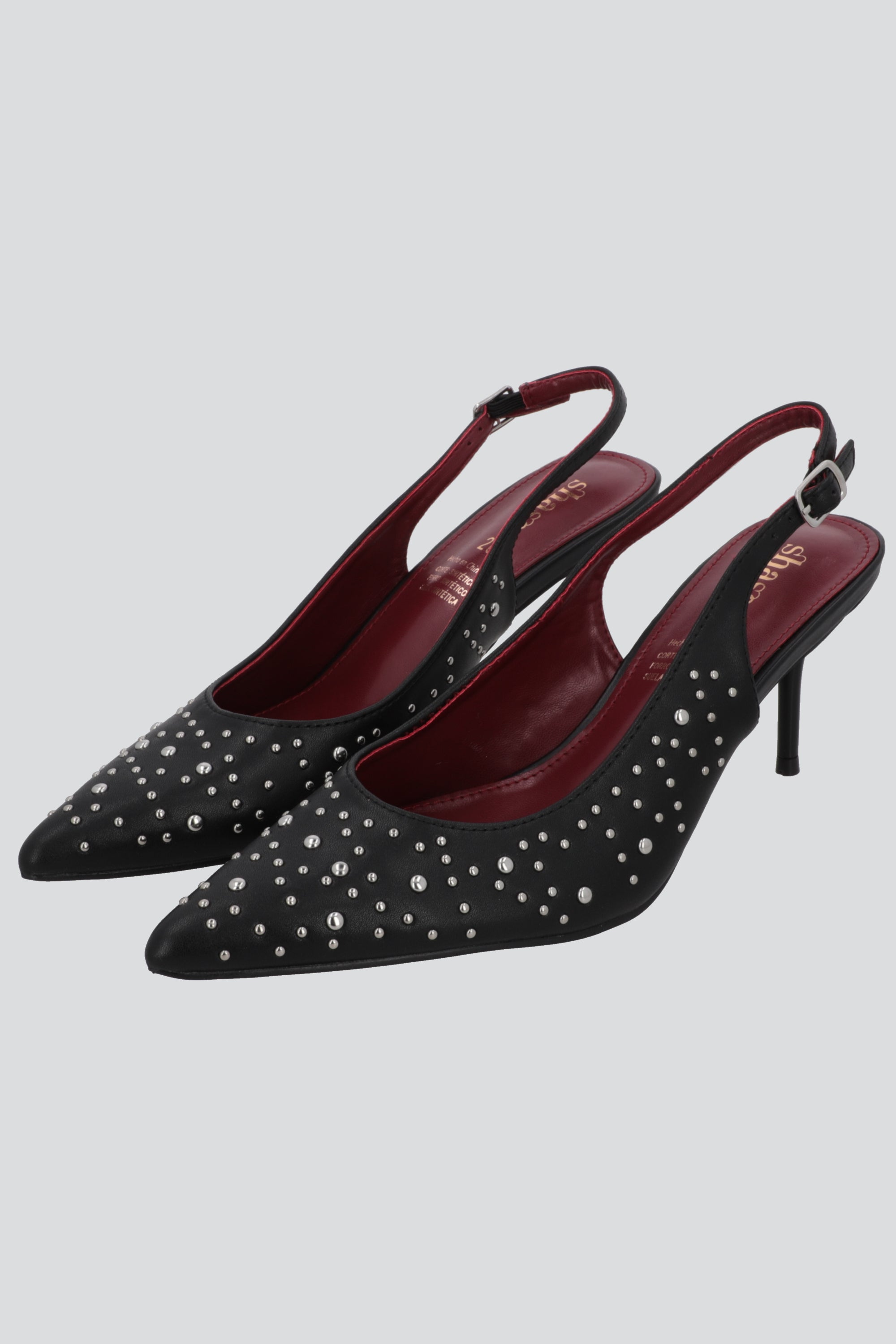 Tacon slingback micro studs NEGRO