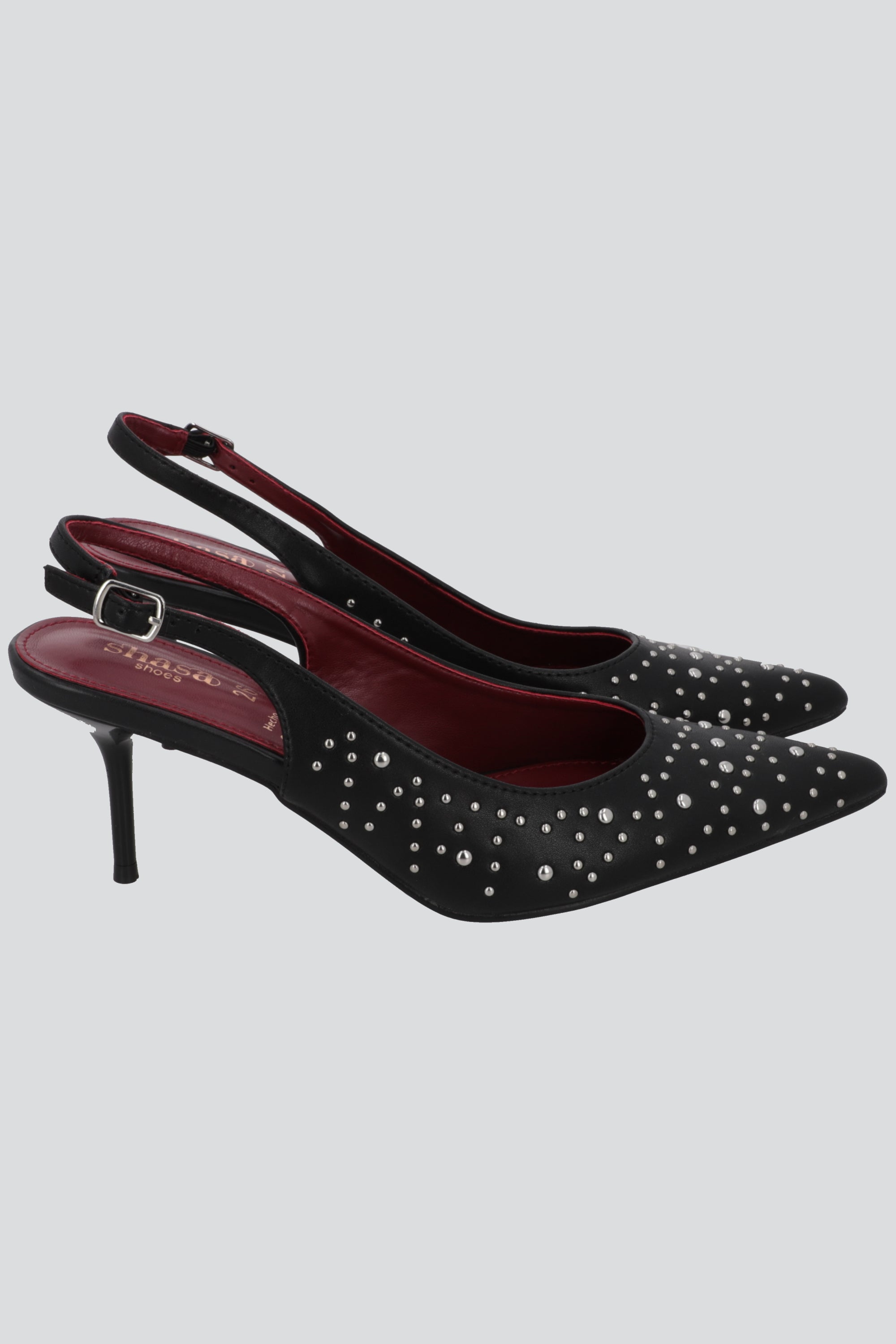 Tacon slingback micro studs NEGRO