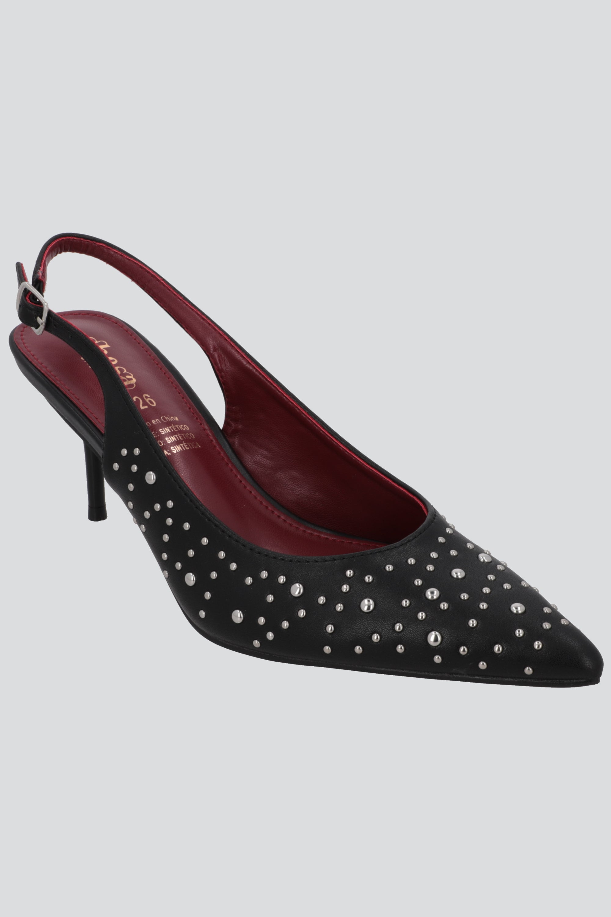 Tacon slingback micro studs NEGRO