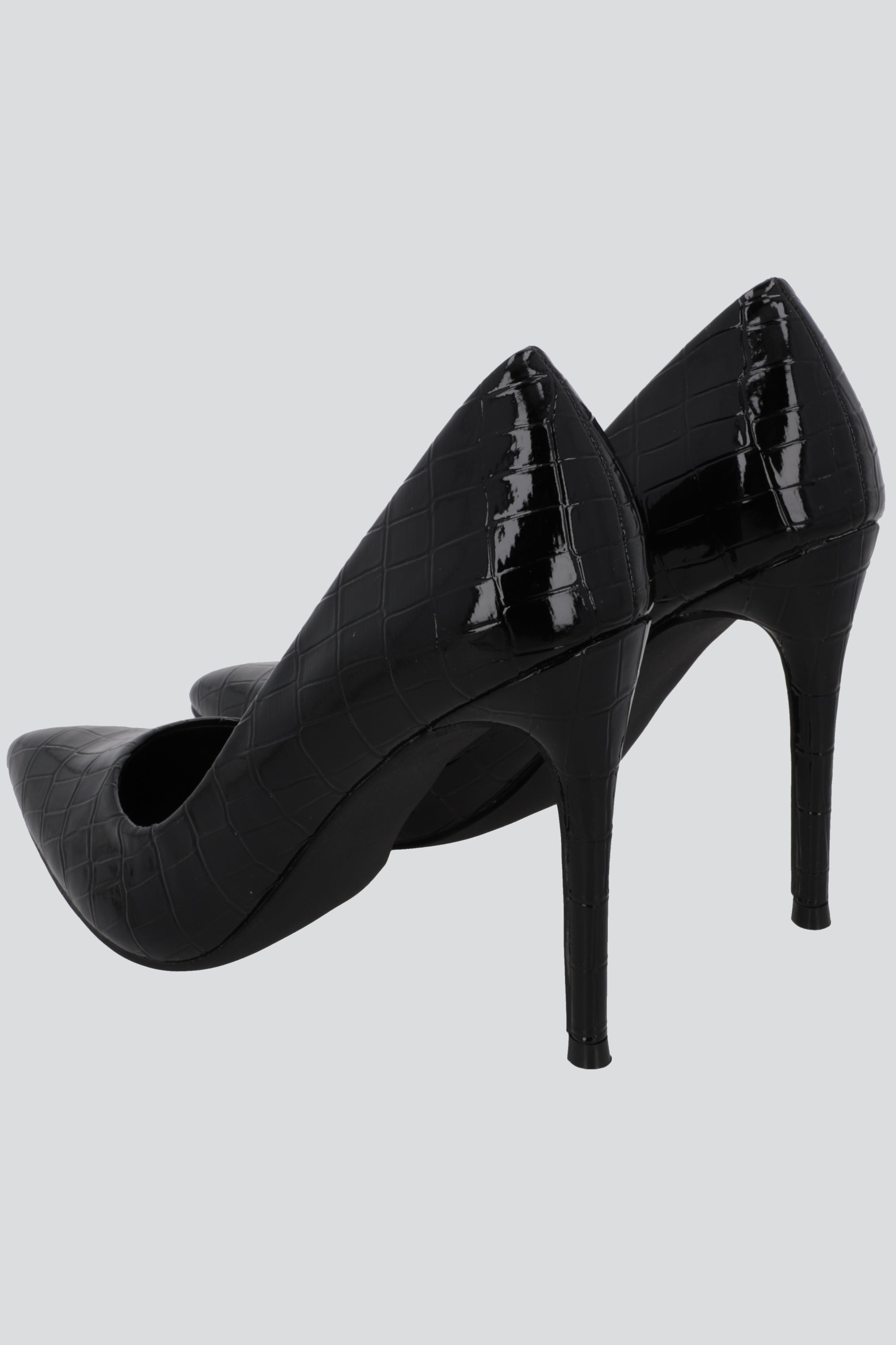 Tacon pointy croco NEGRO
