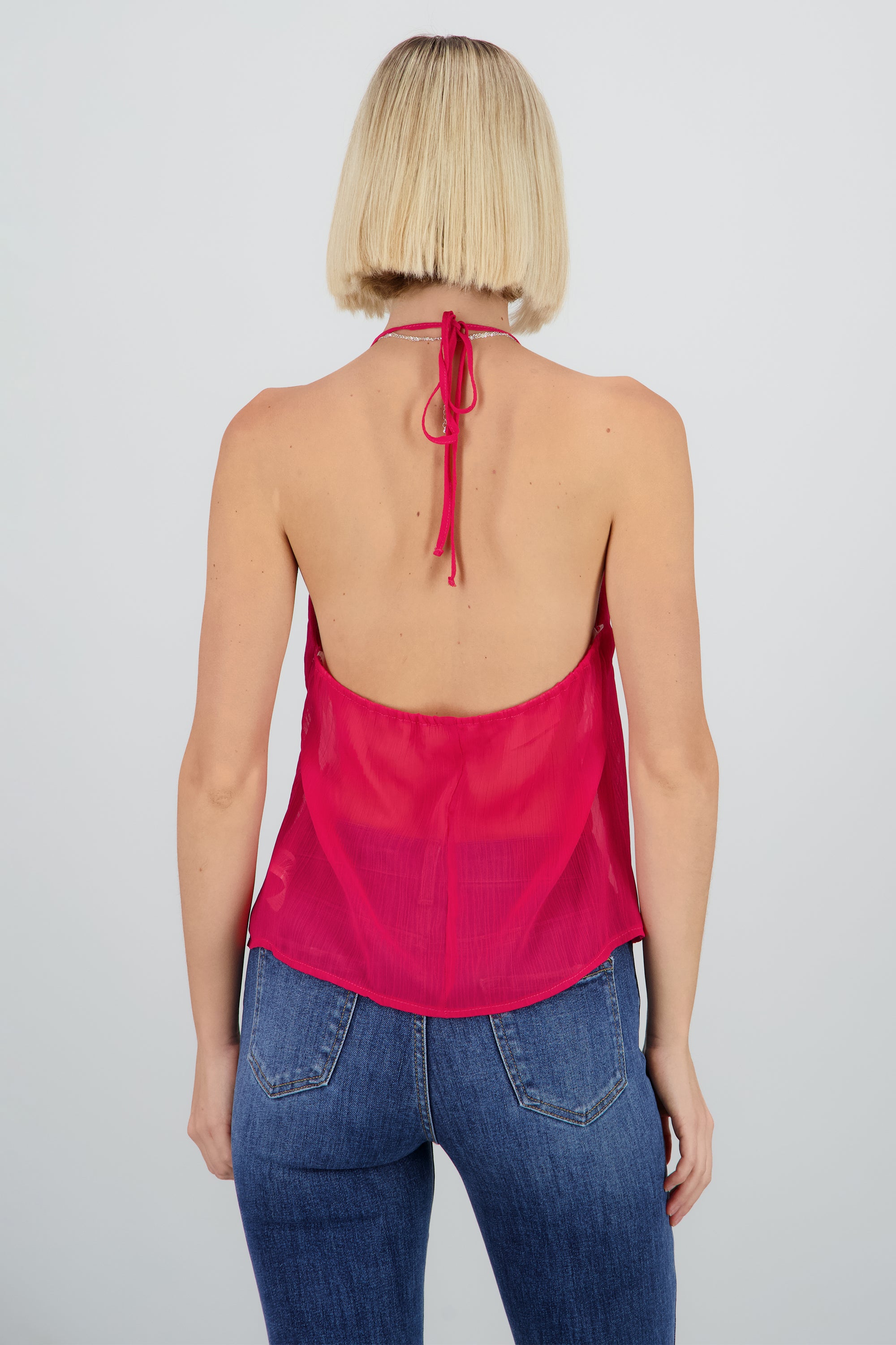Blusa tirantes escote v detalle textura FIUSHA