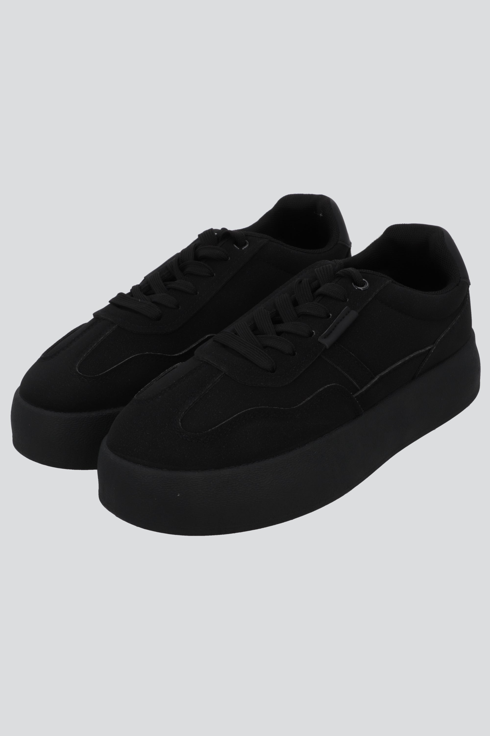 Tenis casual suede plataforma NEGRO