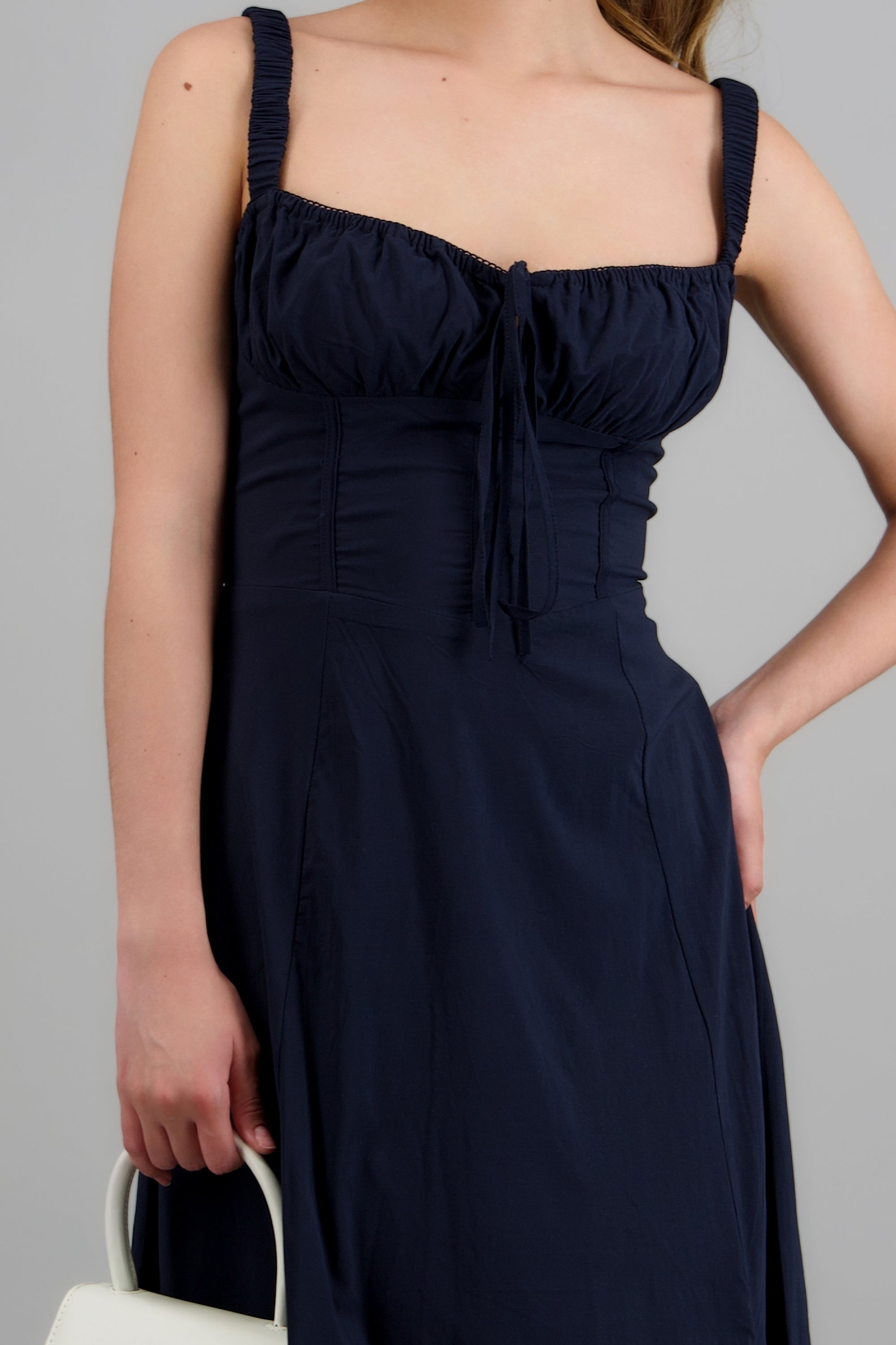 Vestido liso maxi MARINO
